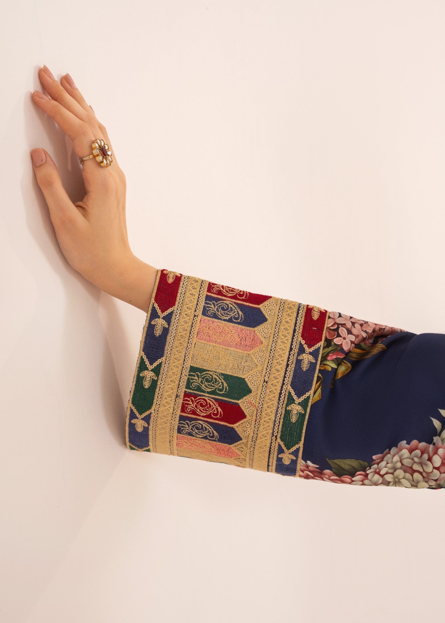 Rajdulari Kareena Blue Silk Kaftan Women 1pcs