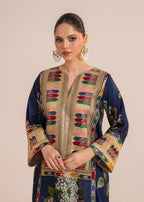 Rajdulari Kareena Blue Silk Kaftan Women 1pcs