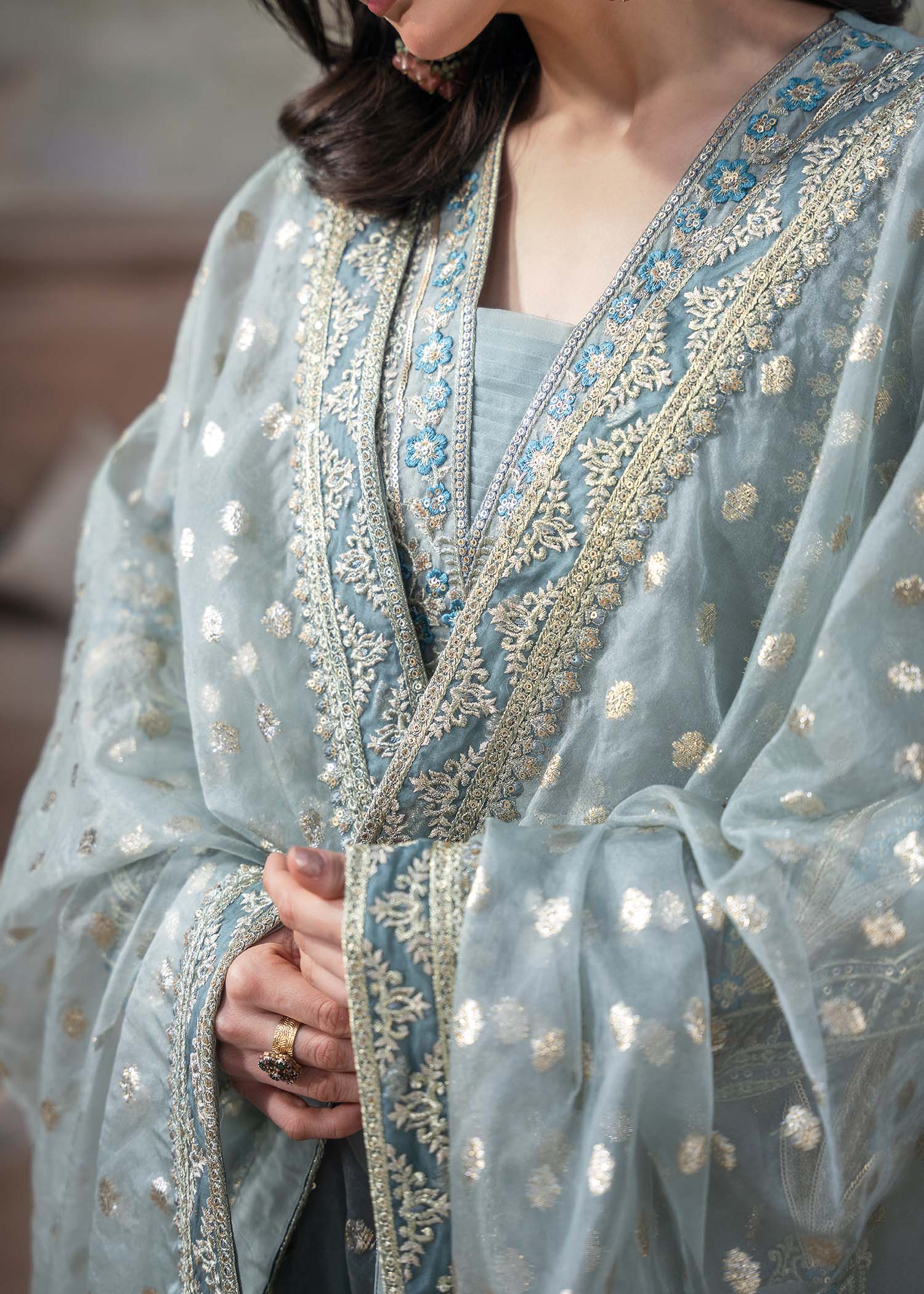 Rang-e-Haya Arussa (Ice Blue) Women 3pcs