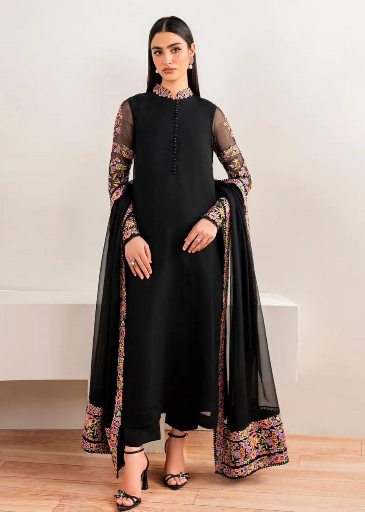 Rangoon Clothing RUBAB MIDNIGHT BALCK Women 3pcs
