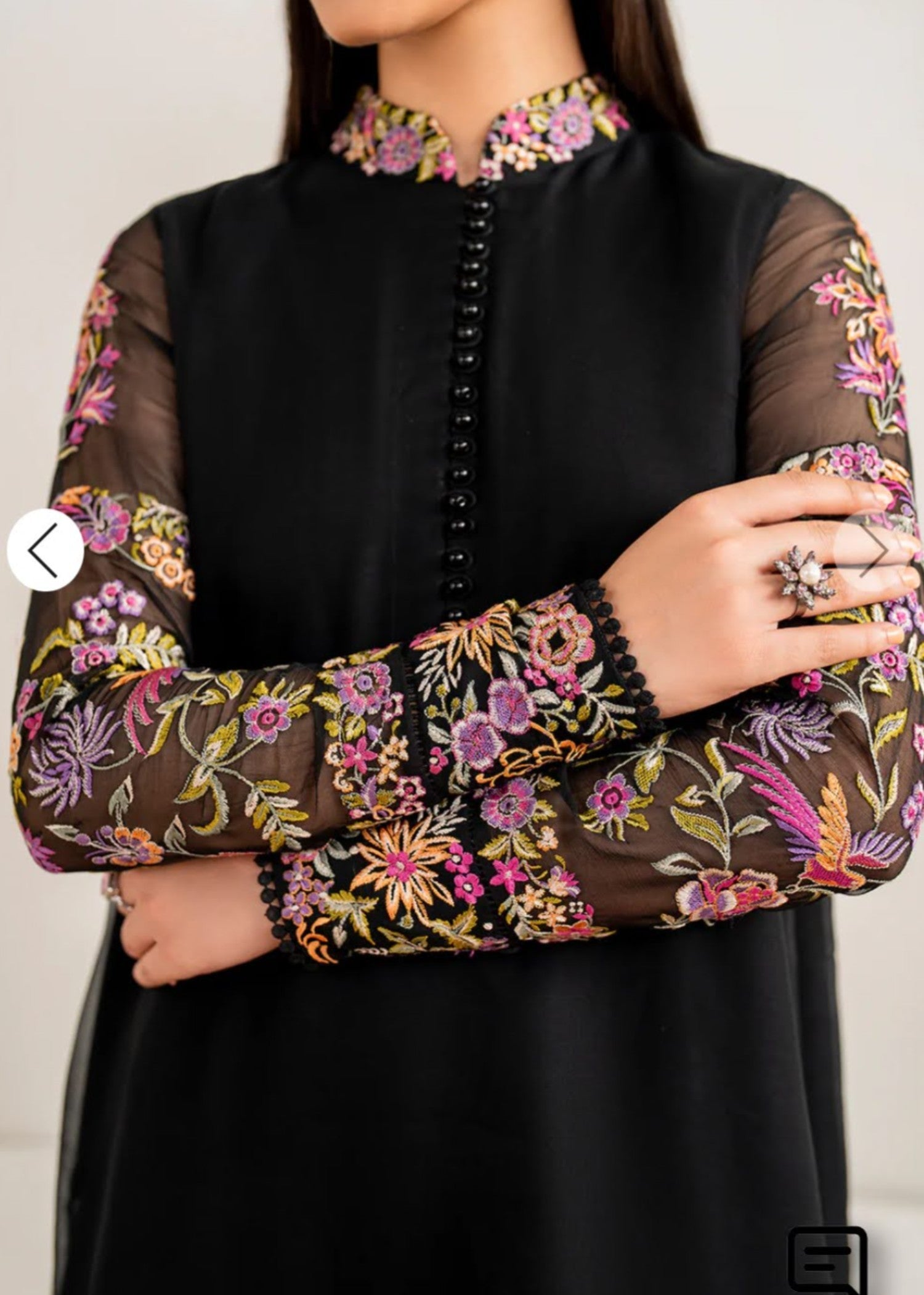 Rangoon Clothing RUBAB MIDNIGHT BALCK Women 3pcs