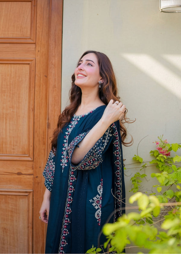 Chaudhary Arts Aadab Slub Khaddar Women 3pcs