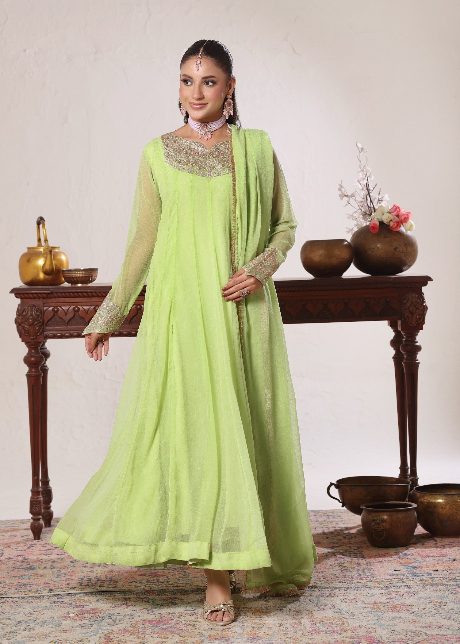 Abaan Zohan Nelofer Pastel Green Women 3pcs