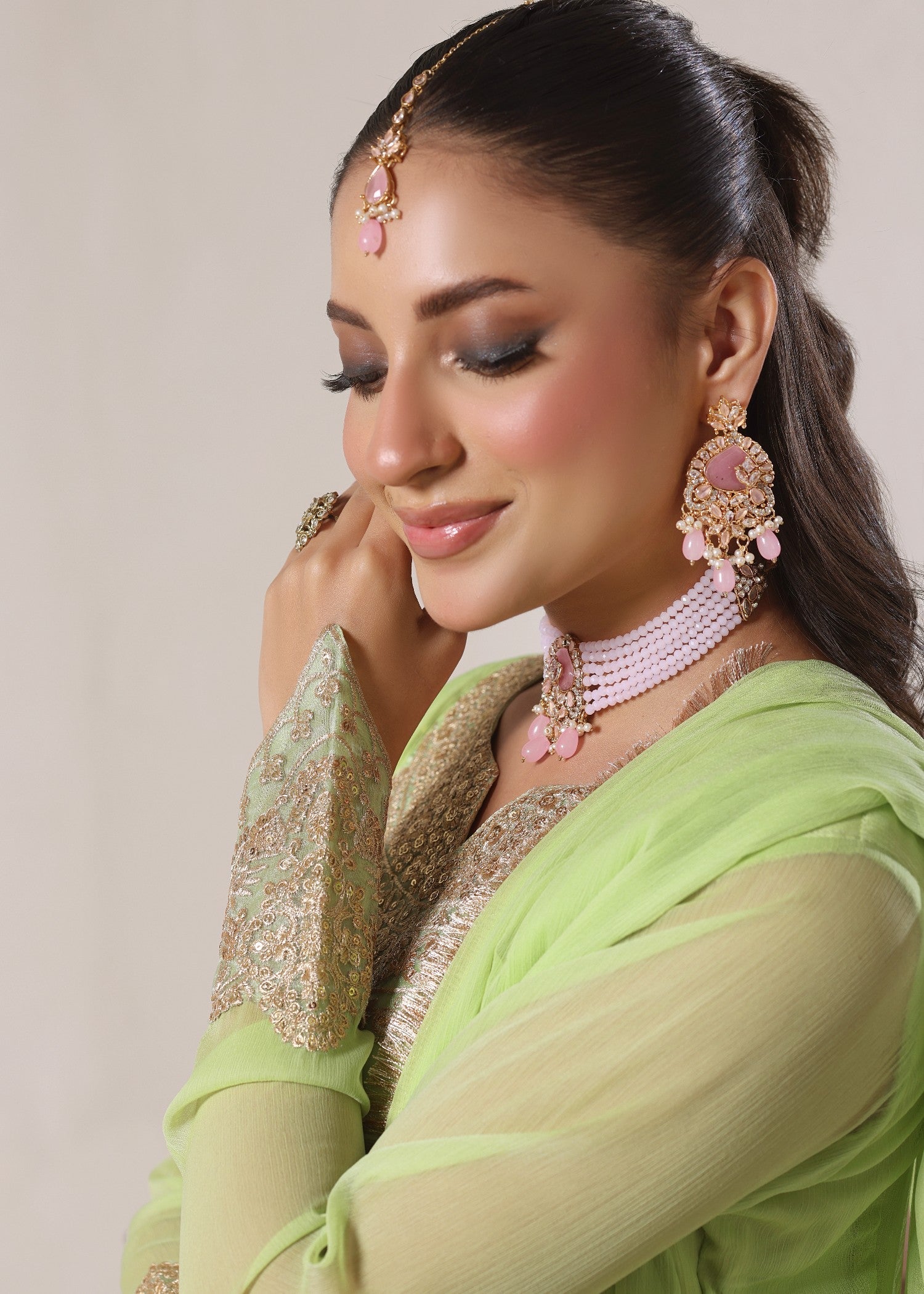 Abaan Zohan Nelofer Pastel Green Women 3pcs