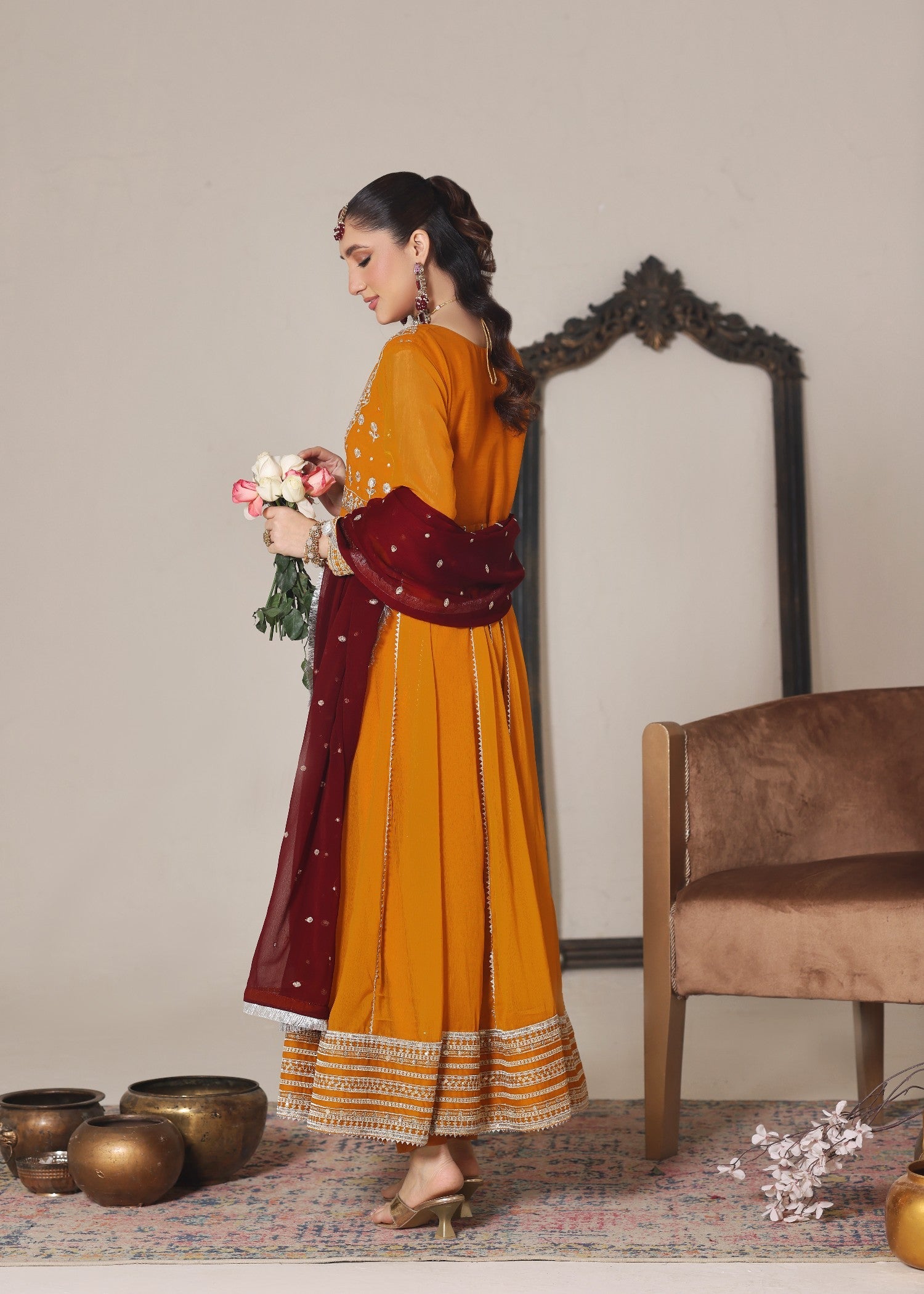 Abaan Zohan Hooriya Mustard Women 3pcs