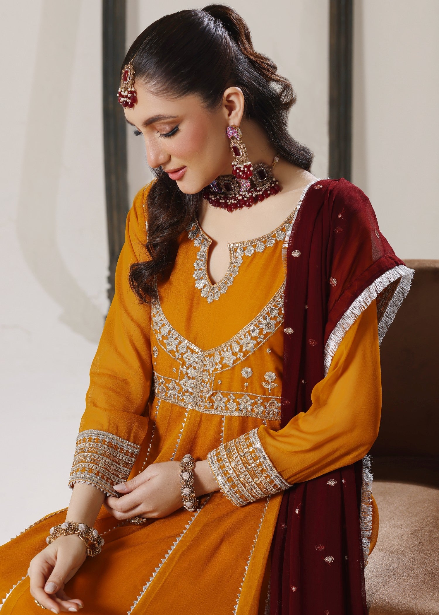 Abaan Zohan Hooriya Mustard Women 3pcs