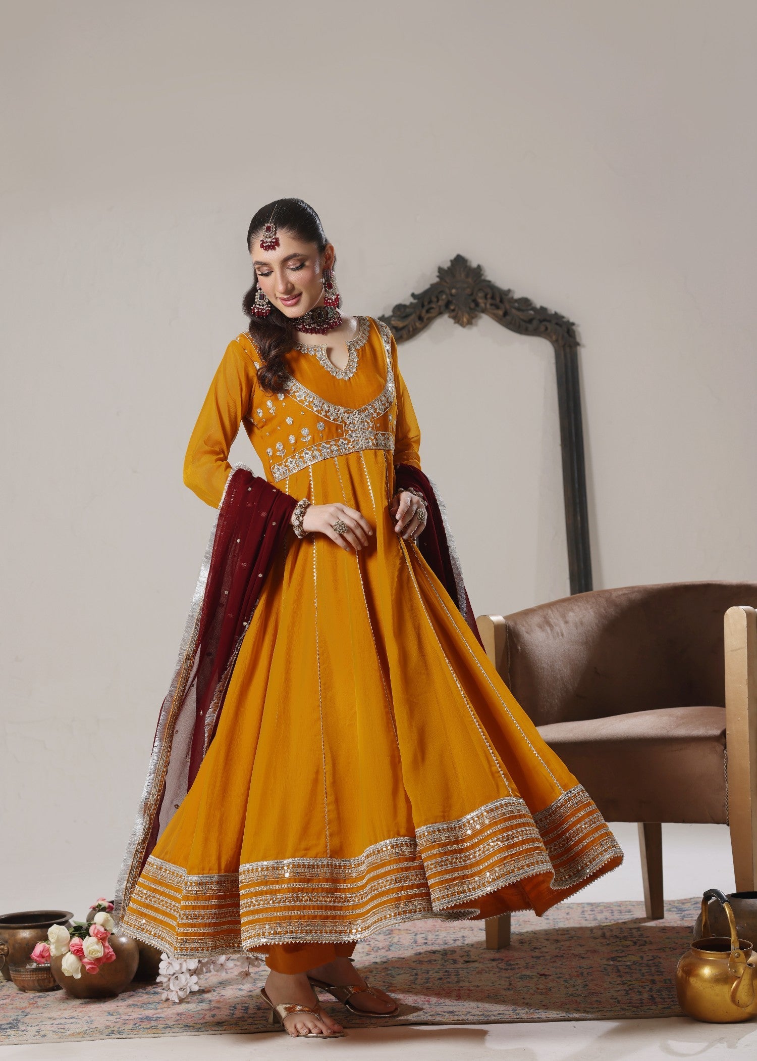 Abaan Zohan Hooriya Mustard Women 3pcs