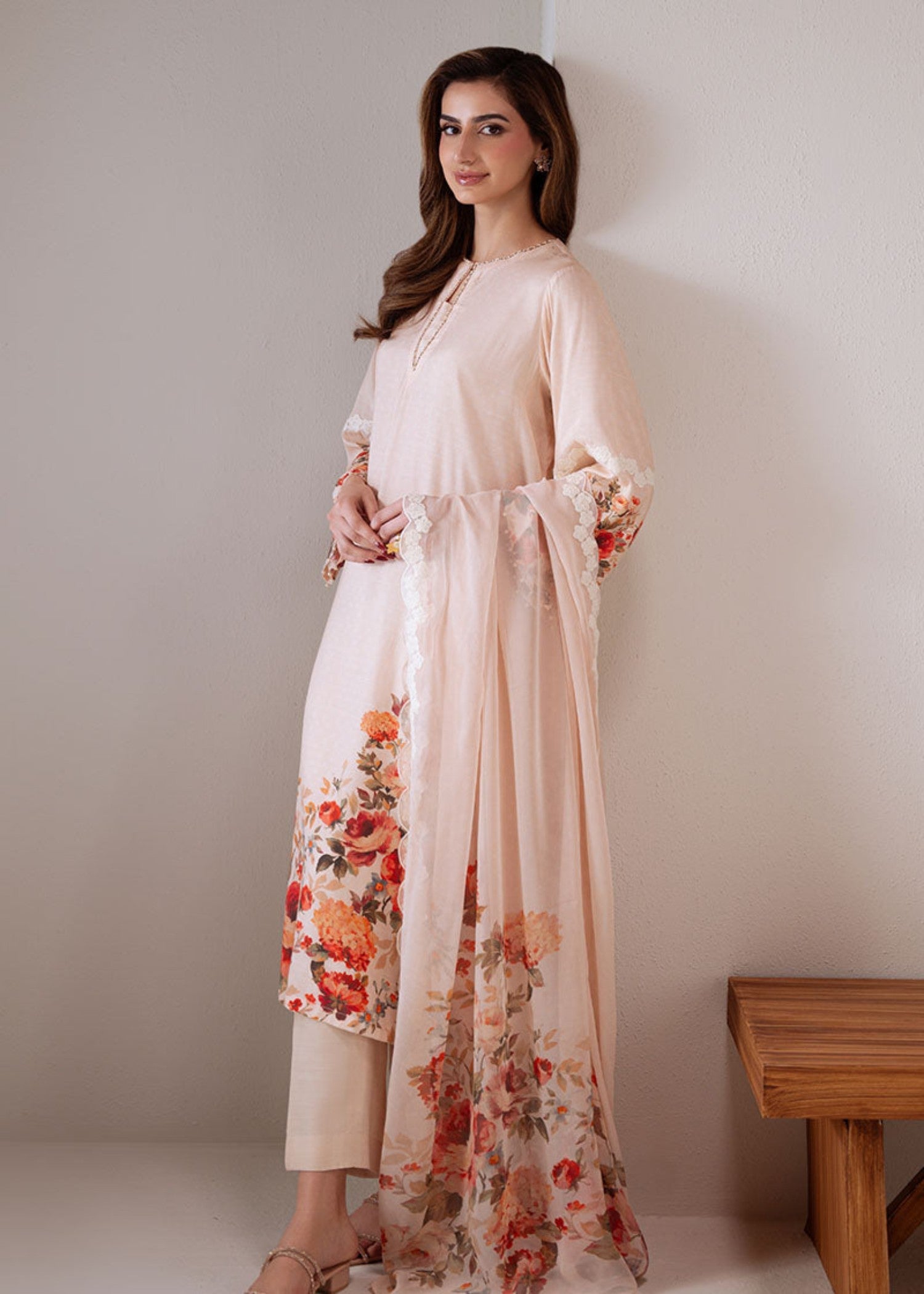 Cross Stitch DAWN ROSE (SHIRT & DUPATTA) Women 2pcs