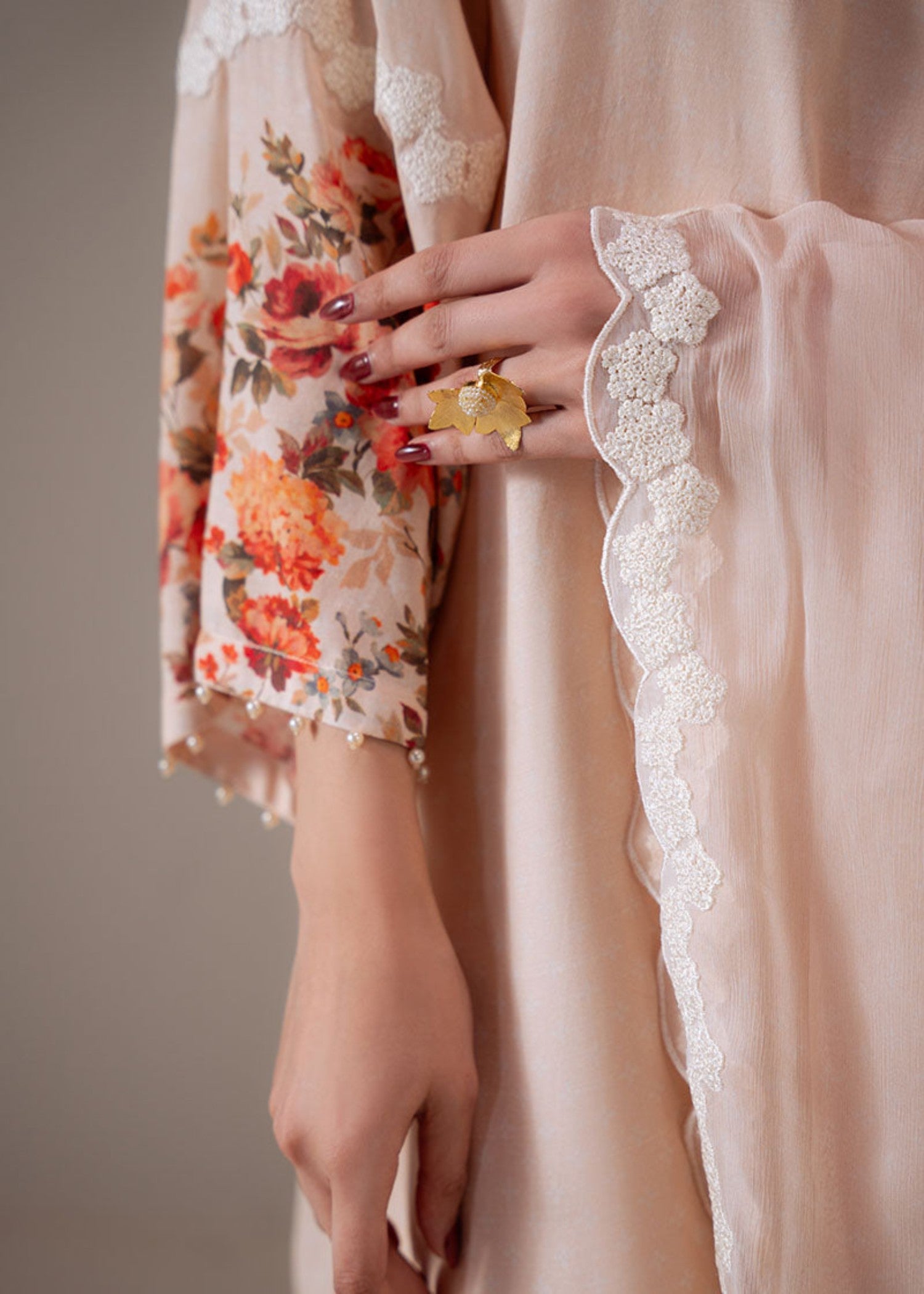 Cross Stitch DAWN ROSE (SHIRT & DUPATTA) Women 2pcs