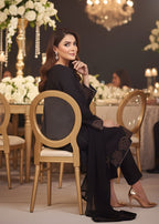 Duas Boutique Designer Chiffon Party Wear Stitched – 4 Cut Stone Work Women 3pcs