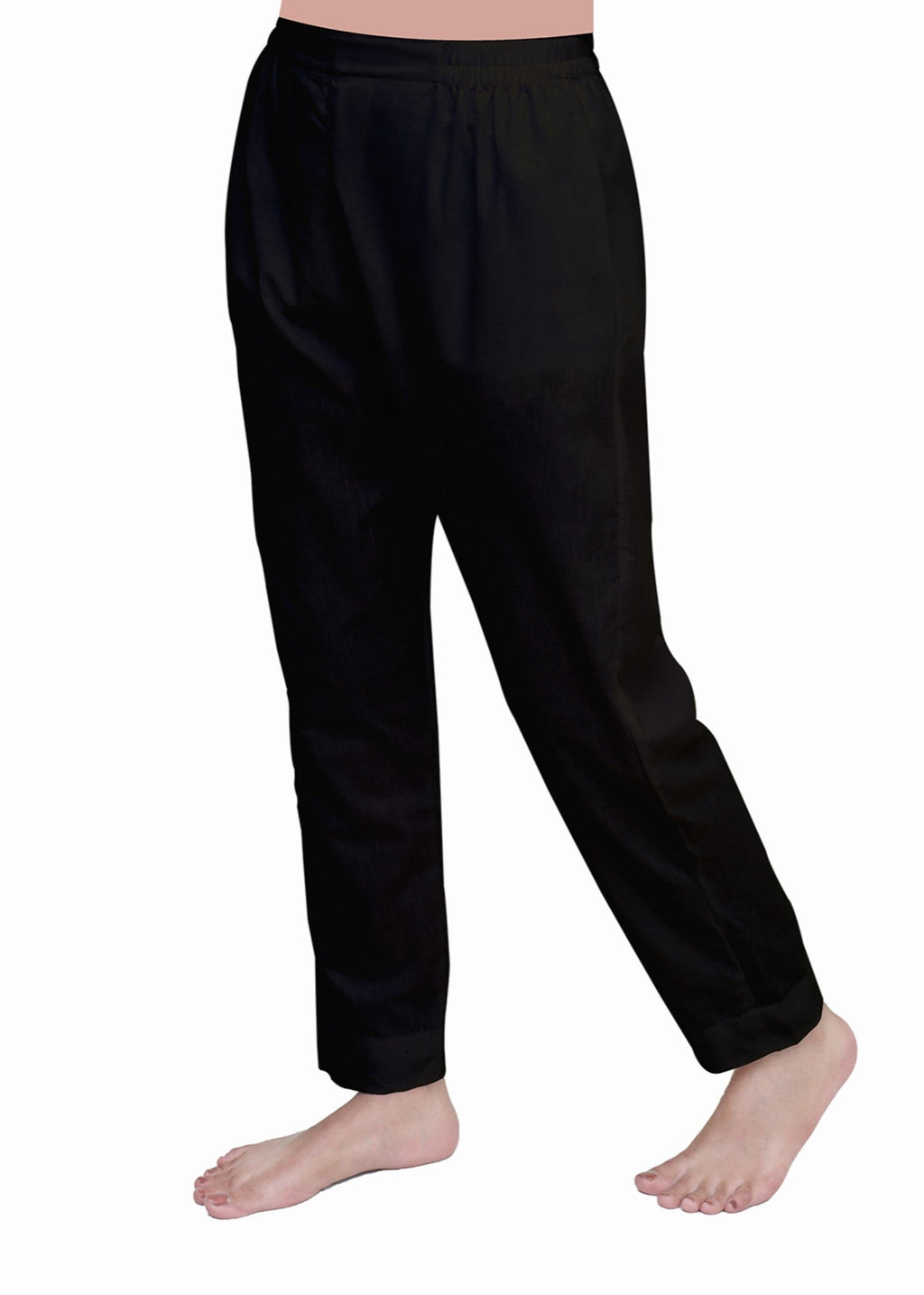 Dhanak Boutique Everyday Straight Fit Cotton Trousers for Women – Black Women 1pcs