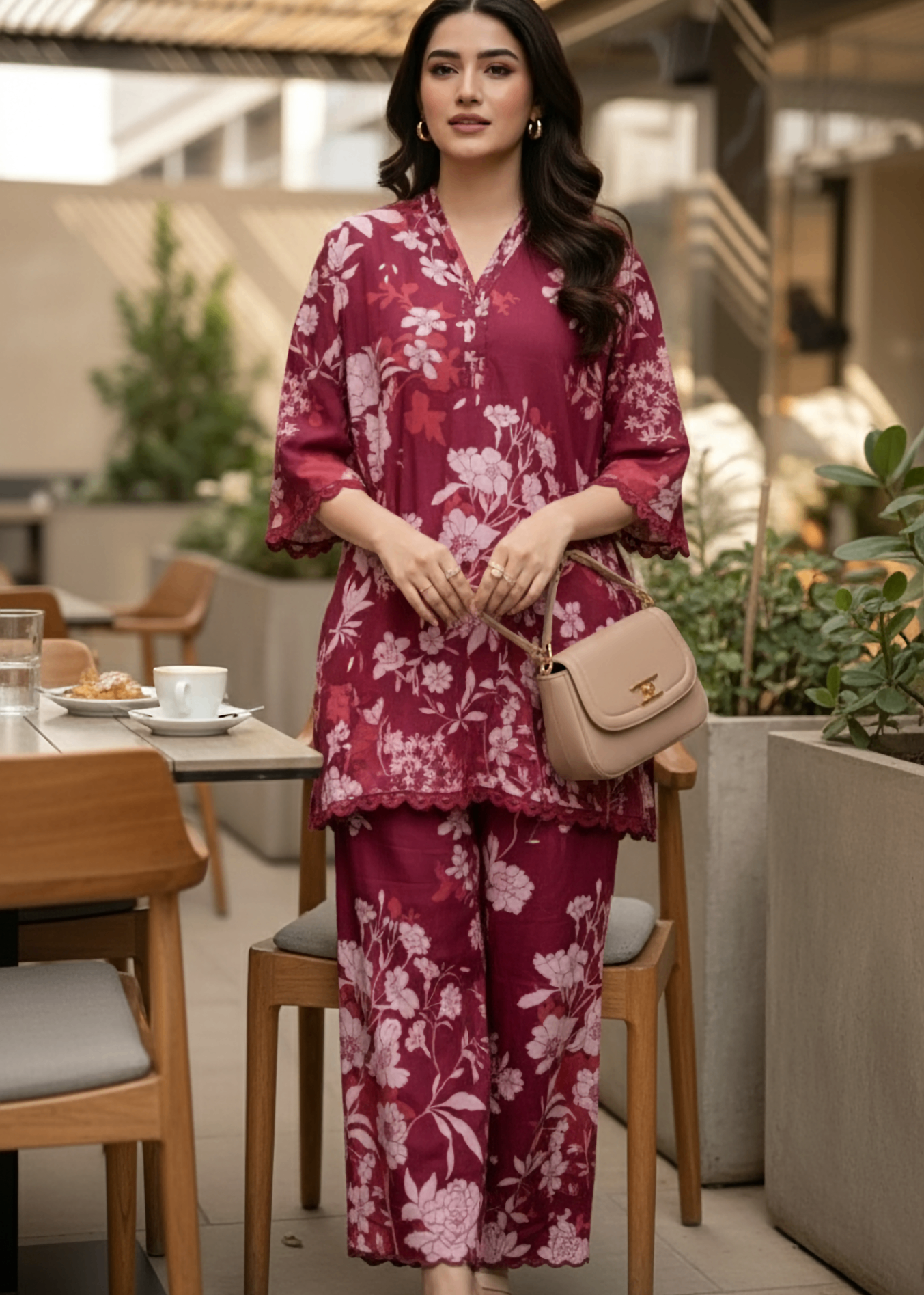 Lakhany Printed Shirt & Trouser LG RL 0403 Women 2pcs