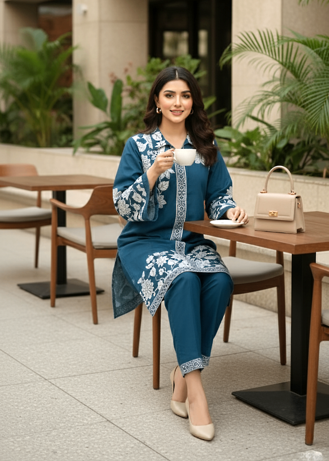 Lakhany Printed Shirt & Trouser LG RL 0414 Women 2pcs