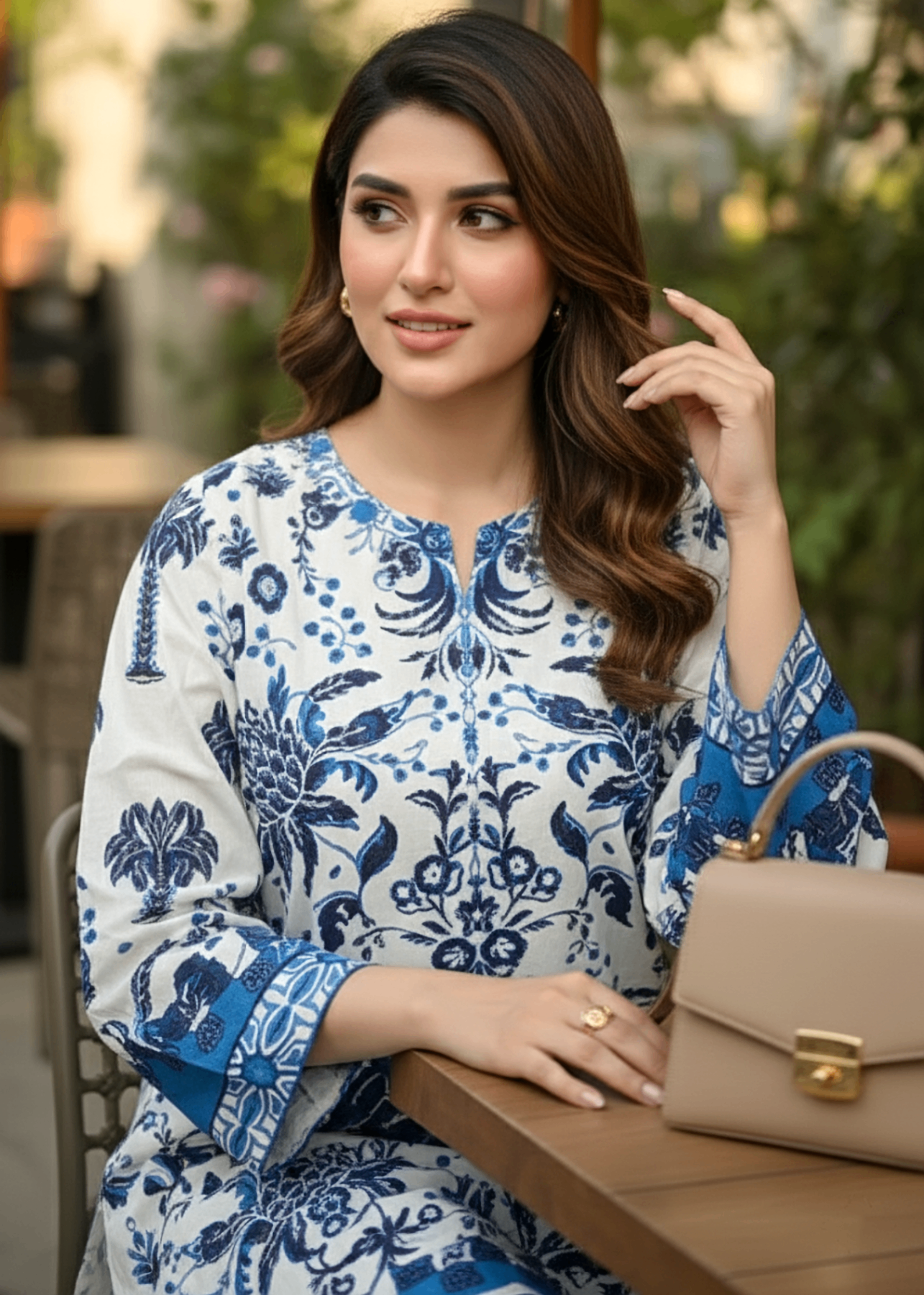 Lakhany Printed Shirt & Trouser LG RL 0415 Women 2pcs