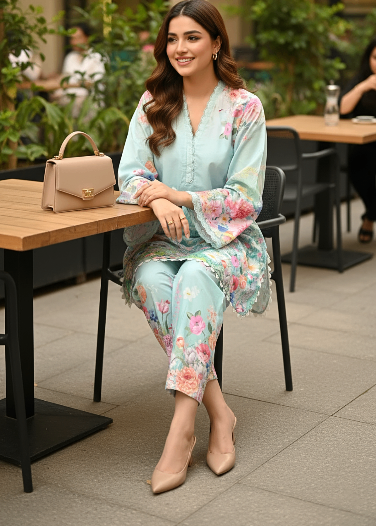 Lakhany Printed Shirt & Trouser LG RL 0390 Women 2pcs