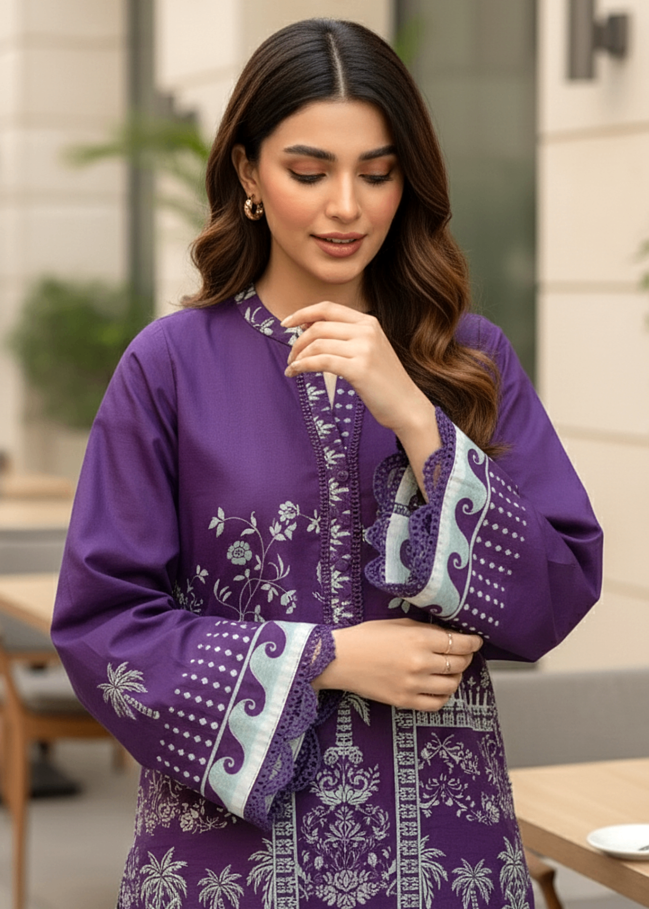 Lakhany Printed Shirt & Trouser LG RK 0121 Women 2pcs