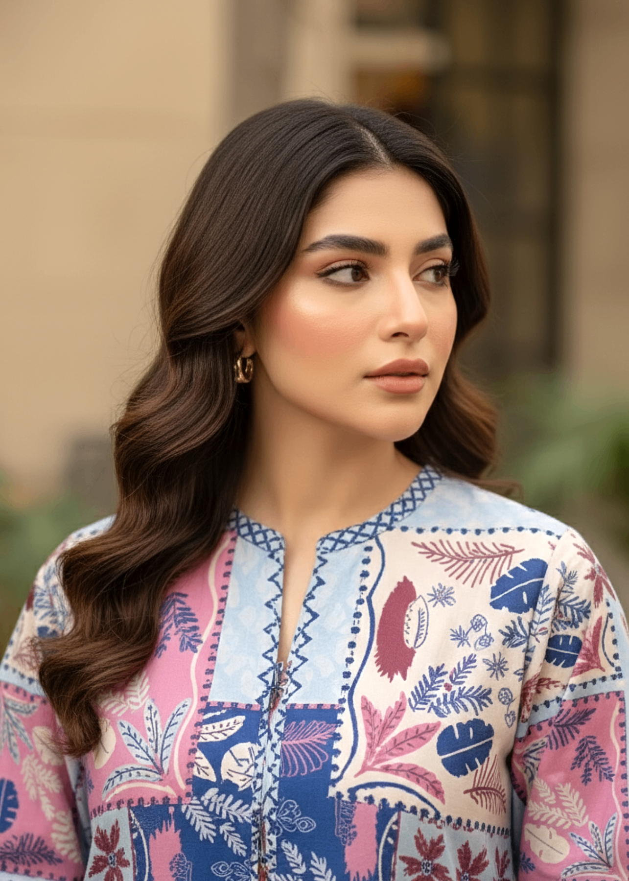 Lakhany Printed Shirt & Trouser LG SG 0086 Women 2pcs