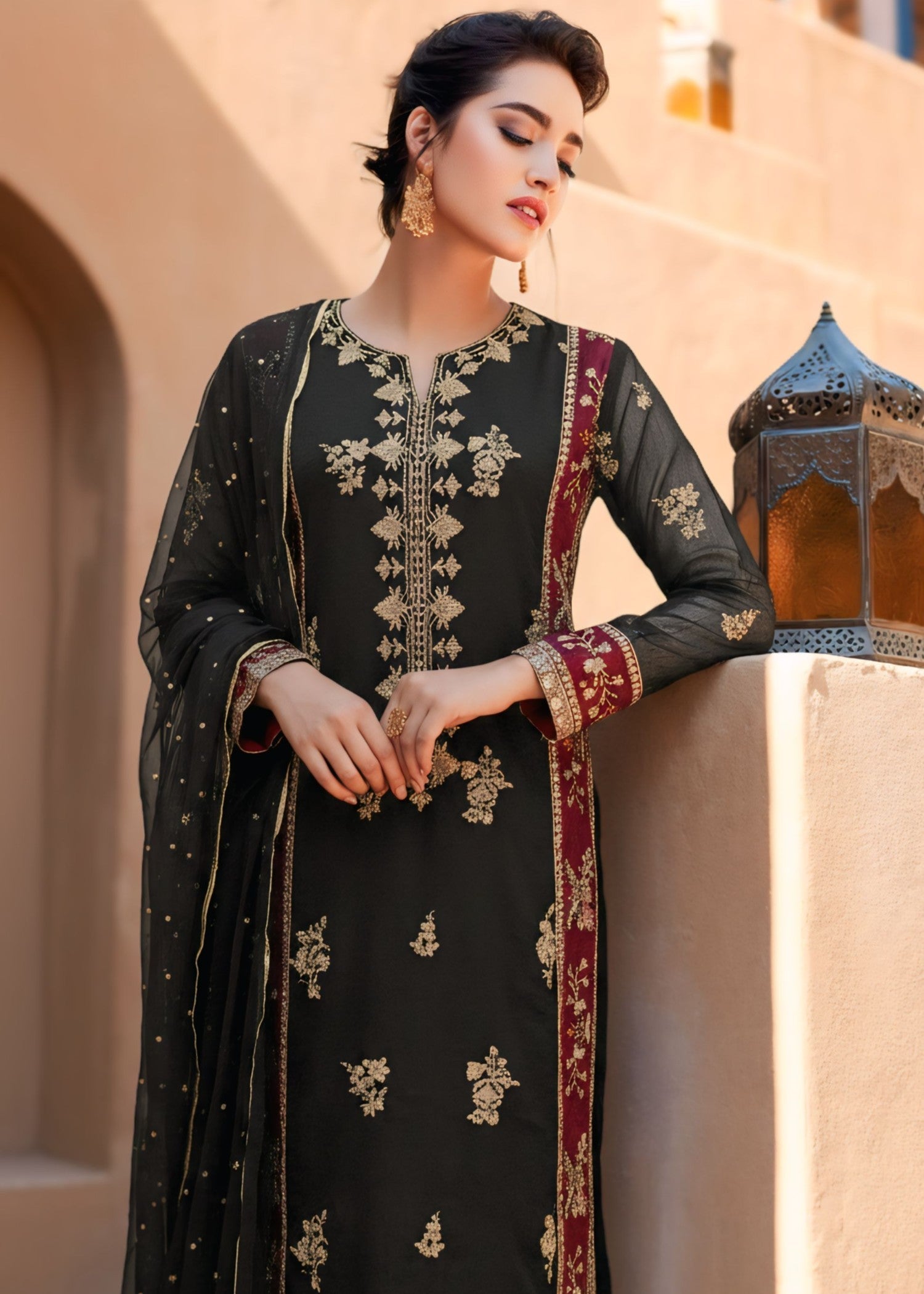 Agha Jaan LAAJ Women 3pcs