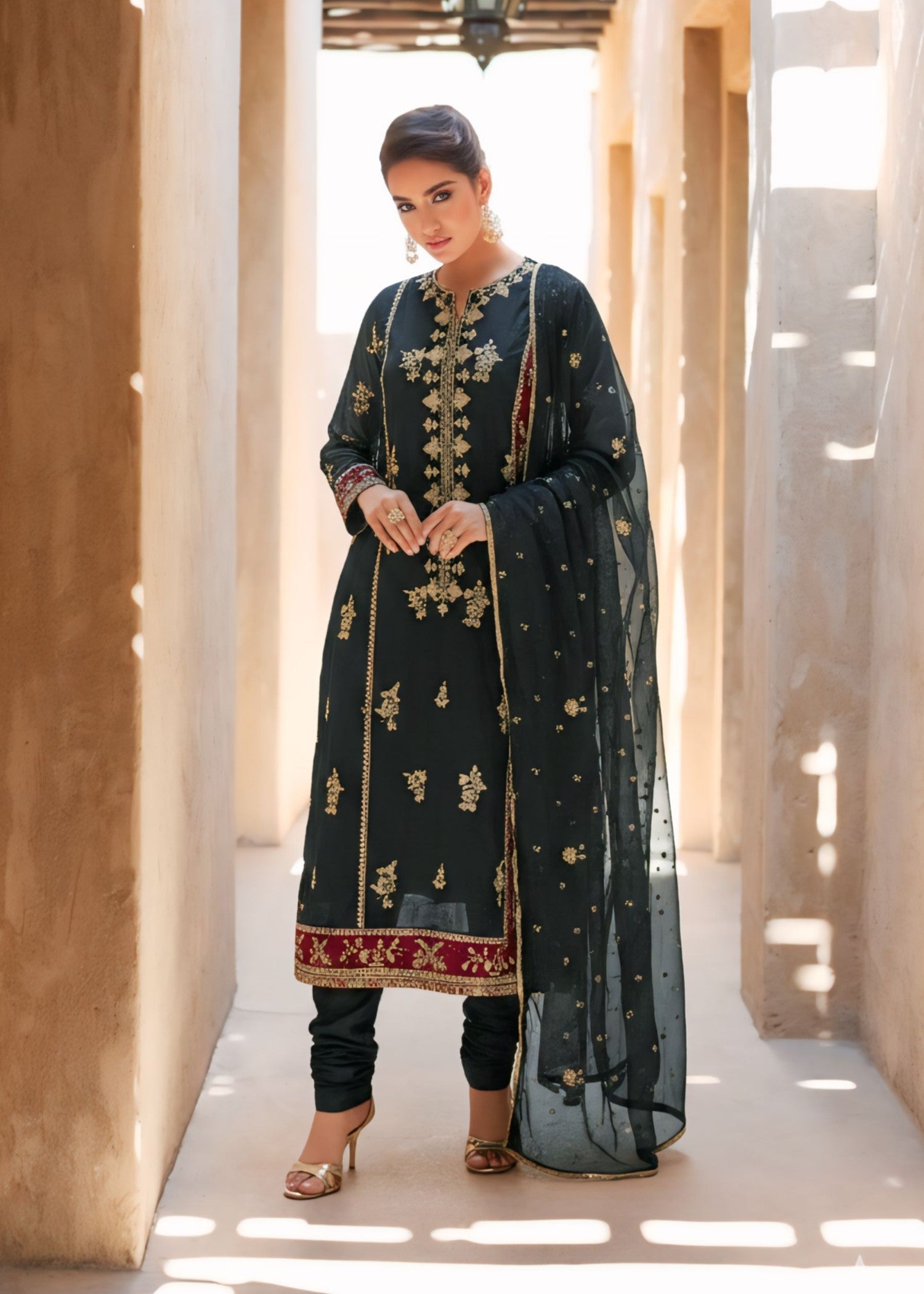 Agha Jaan LAAJ Women 3pcs
