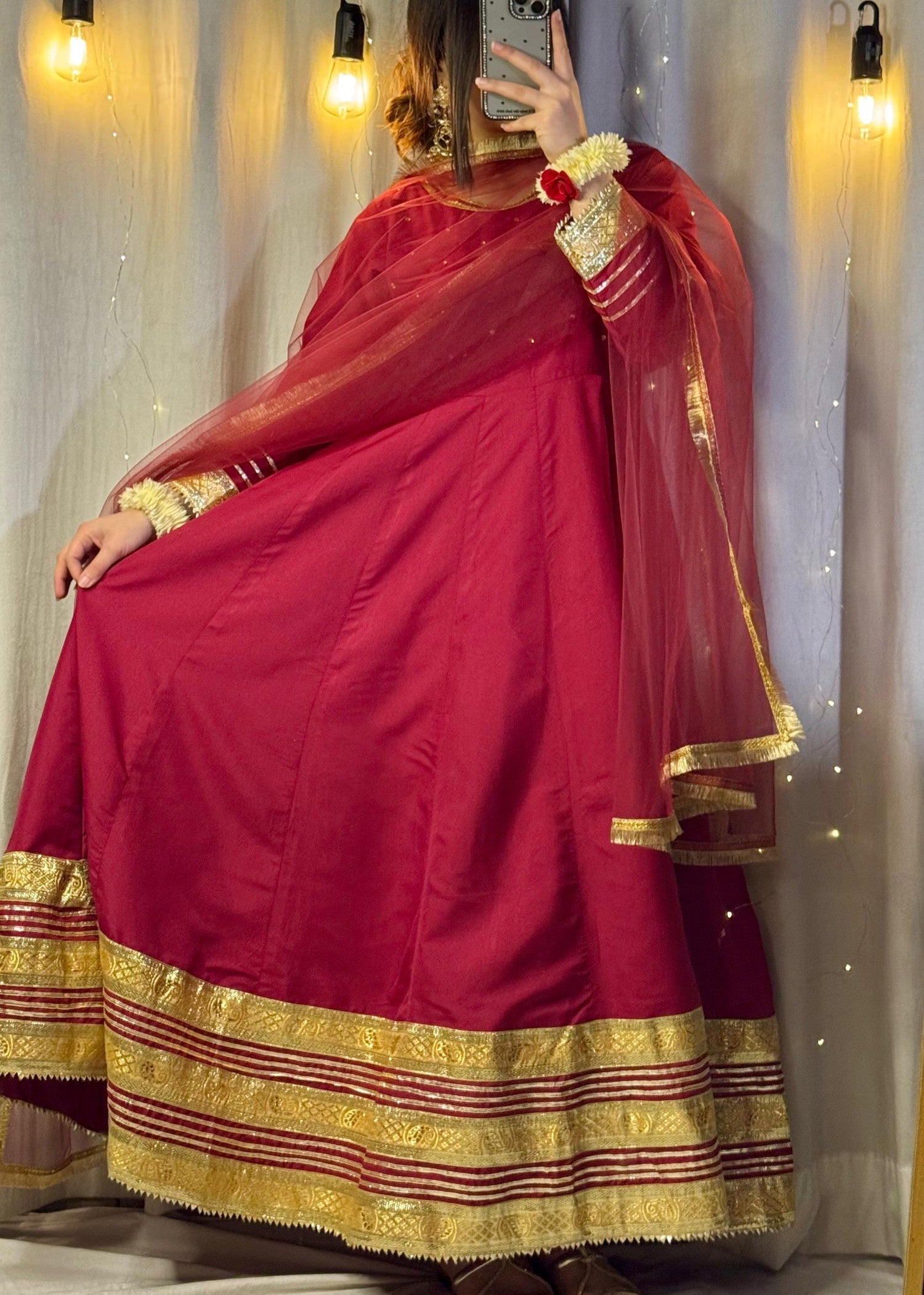 1 Mahoor Haven Mehroon mexi Women 3pcs