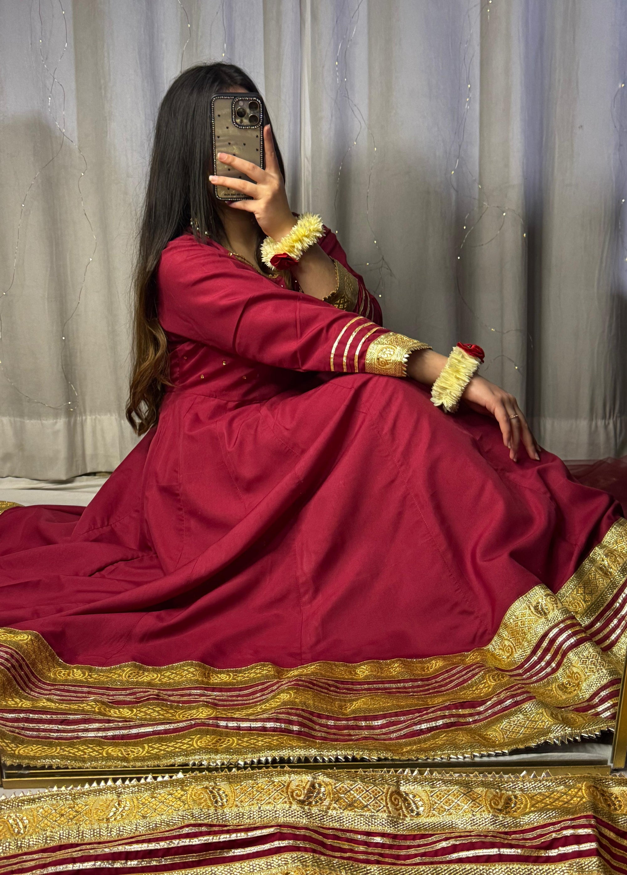 1 Mahoor Haven Mehroon mexi Women 3pcs