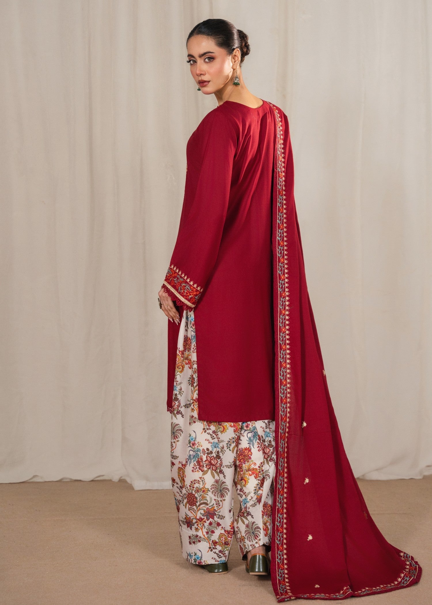 Tehzeeb Libas KESAR EMBROIDERED Women 3pcs