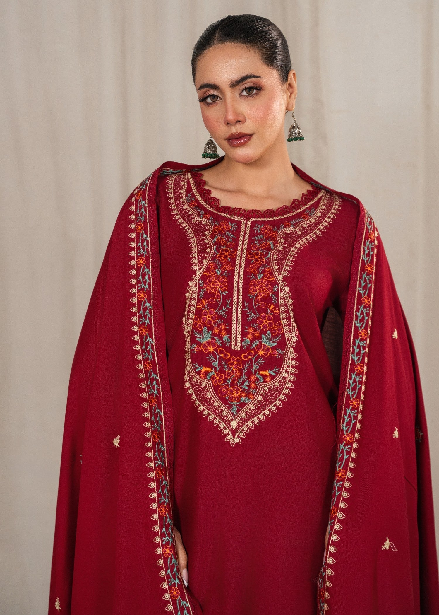Tehzeeb Libas KESAR EMBROIDERED Women 3pcs