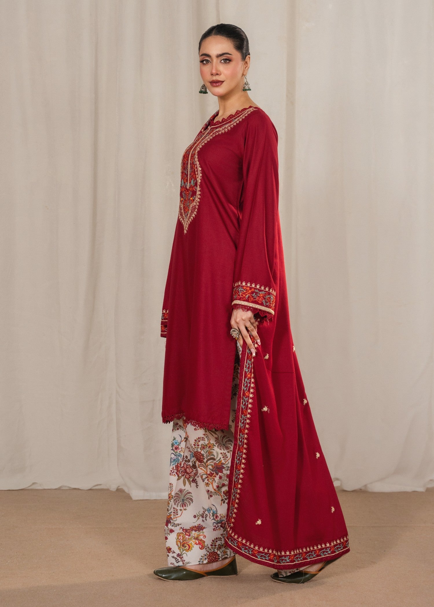 Tehzeeb Libas KESAR EMBROIDERED Women 3pcs