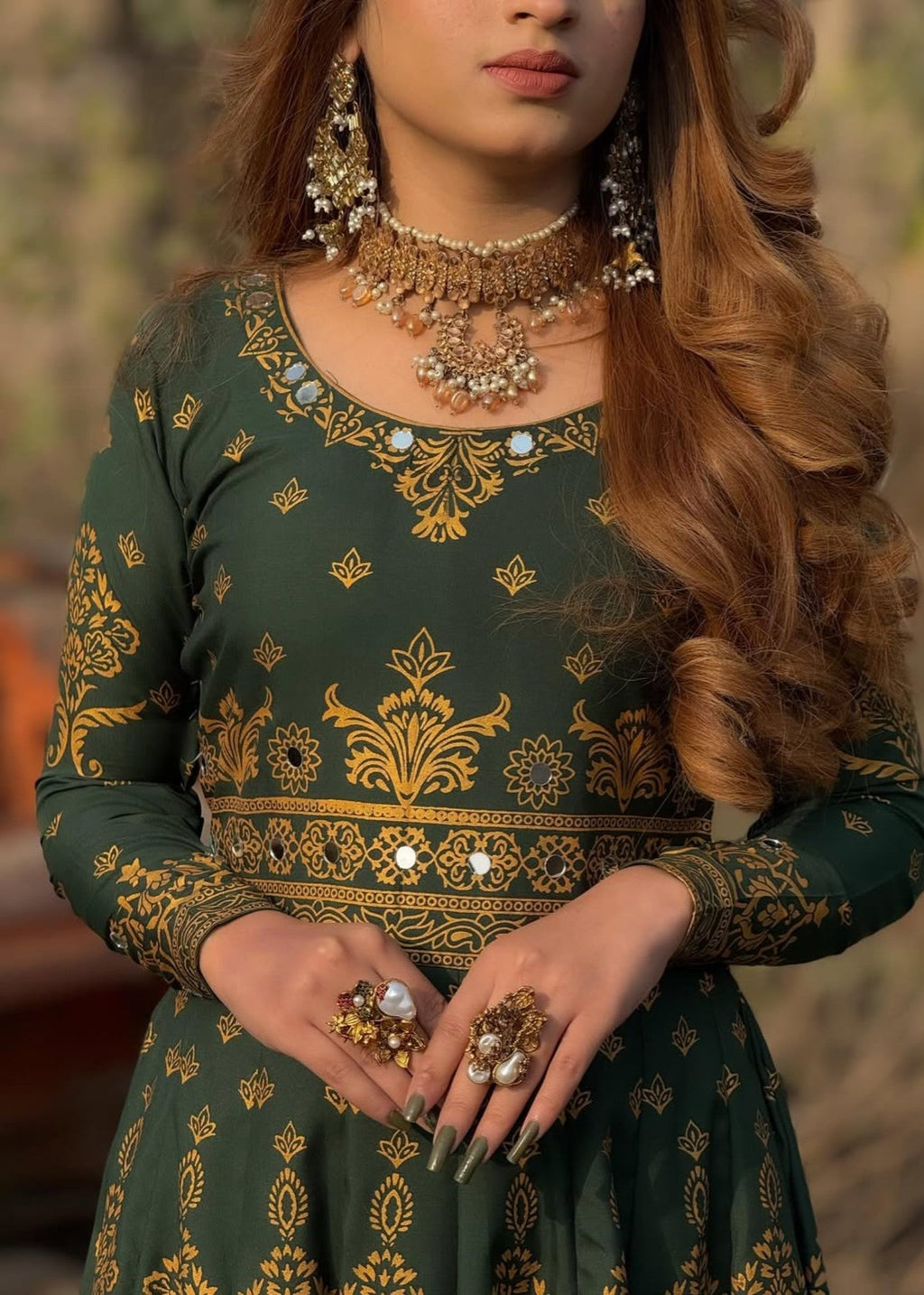 1 Mahoor Haven Green Maxi New Women 3pcs