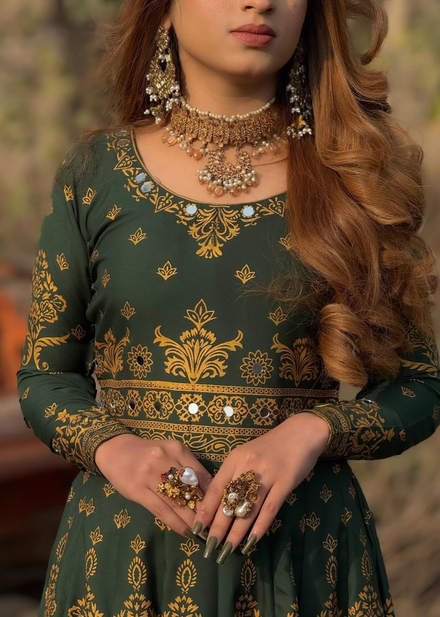 1 Mahoor Haven Green Maxi New Women 3pcs