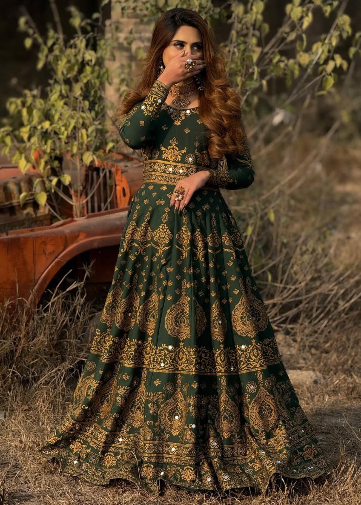 1 Mahoor Haven Green Maxi New Women 3pcs