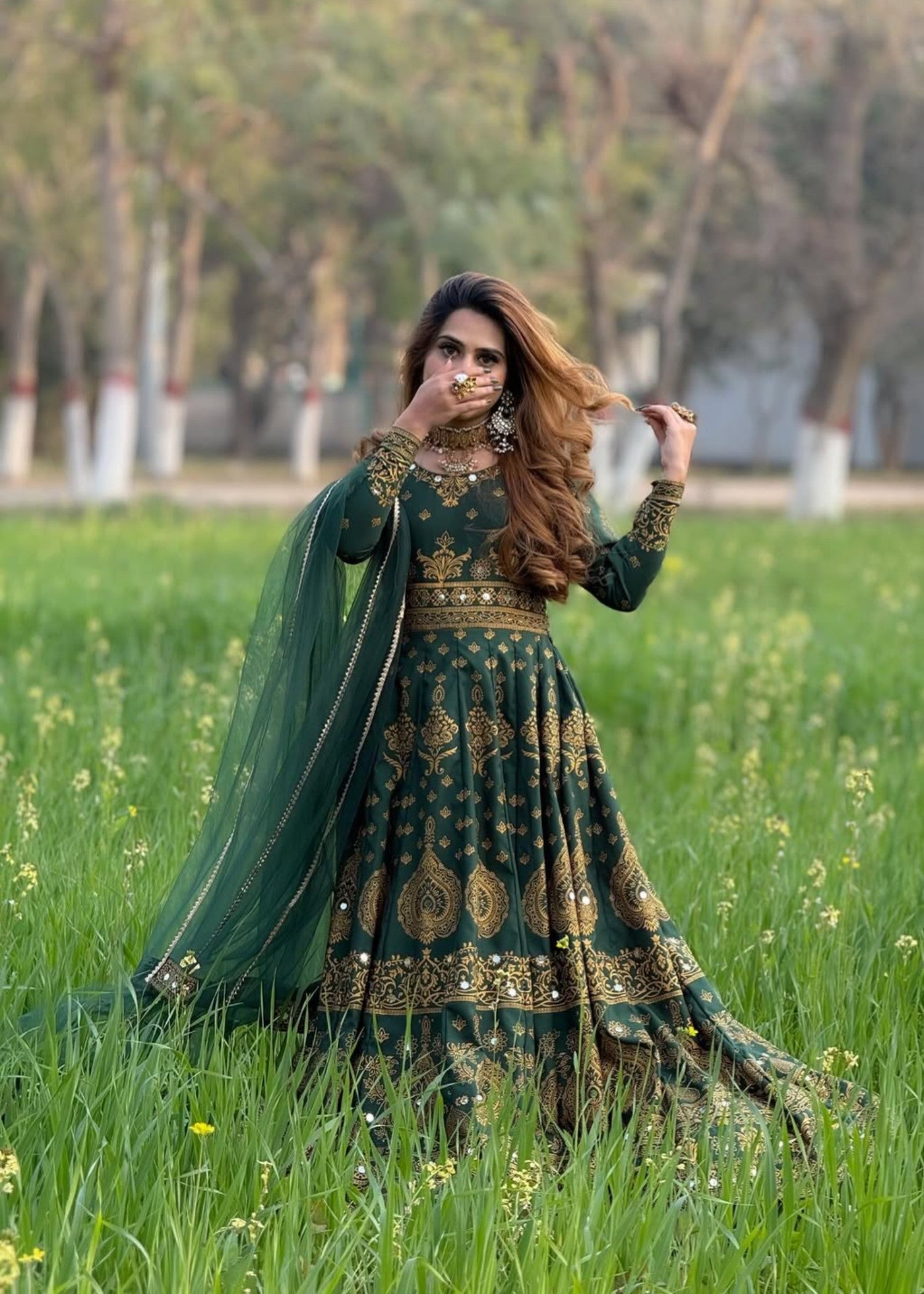 1 Mahoor Haven Green Maxi New Women 3pcs