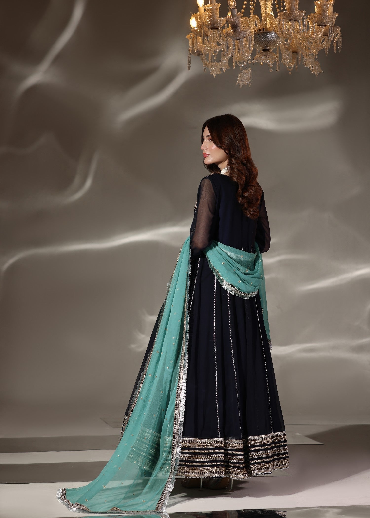 Abaan Zohan Hooriya Navy Blue Women 3pcs