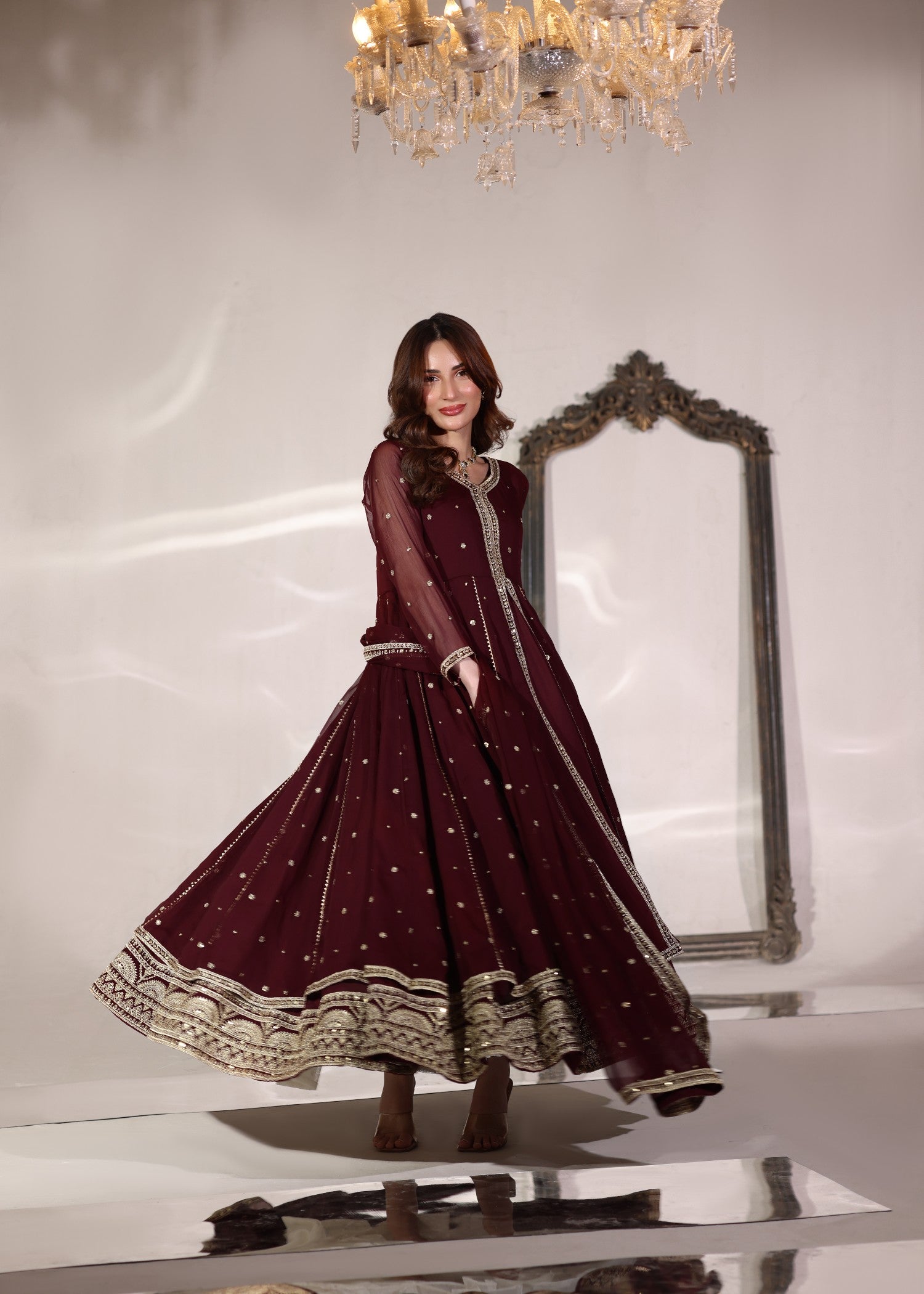 Abaan Zohan Velora Maroon Women 3pcs