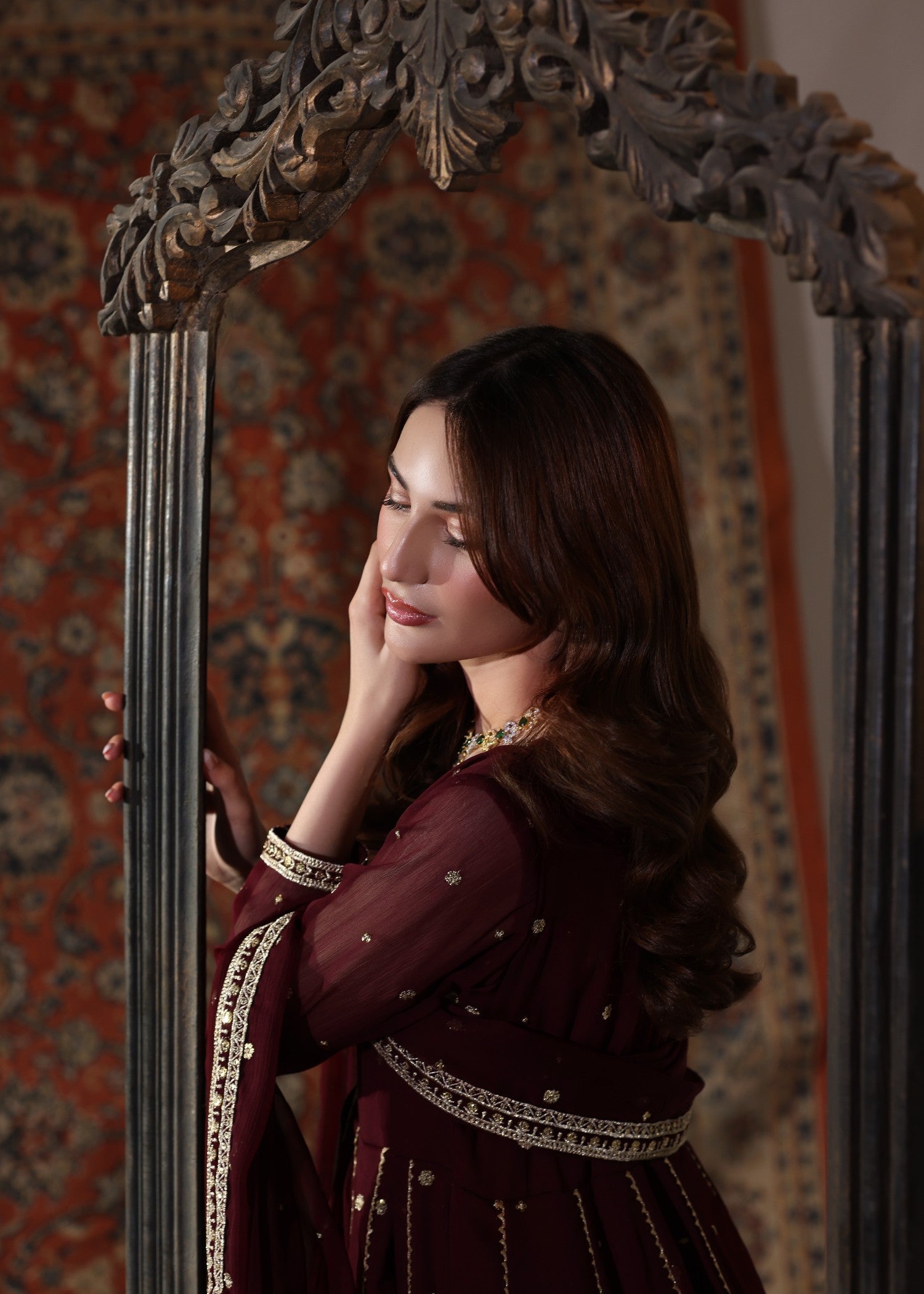 Abaan Zohan Velora Maroon Women 3pcs