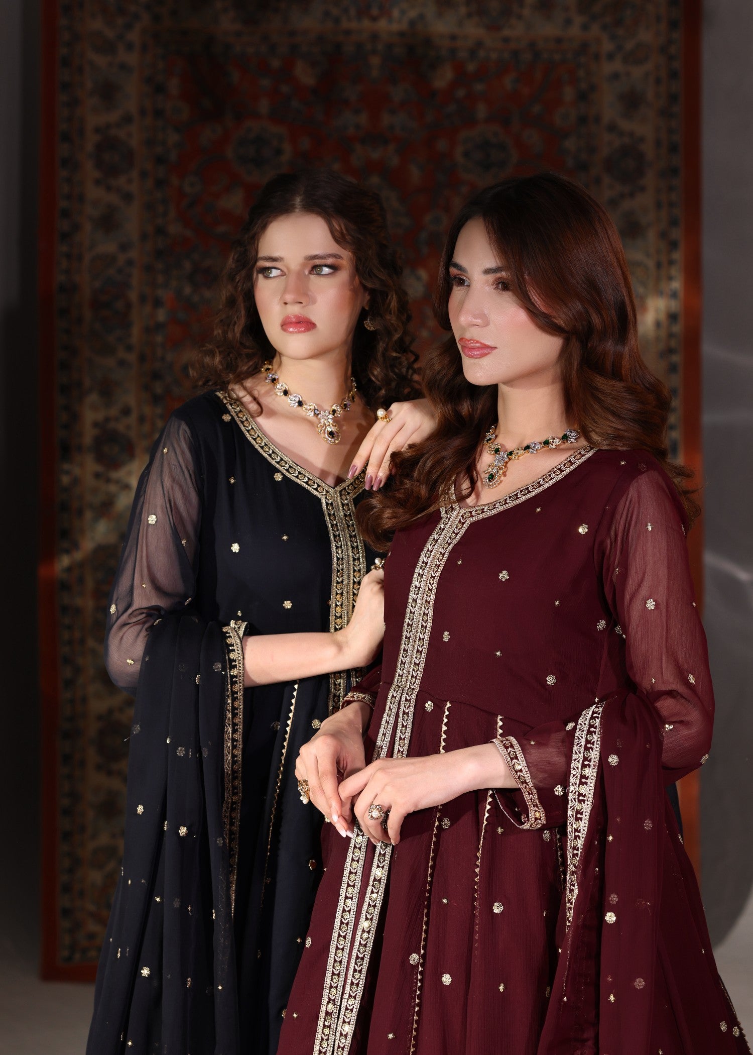 Abaan Zohan Velora Maroon Women 3pcs