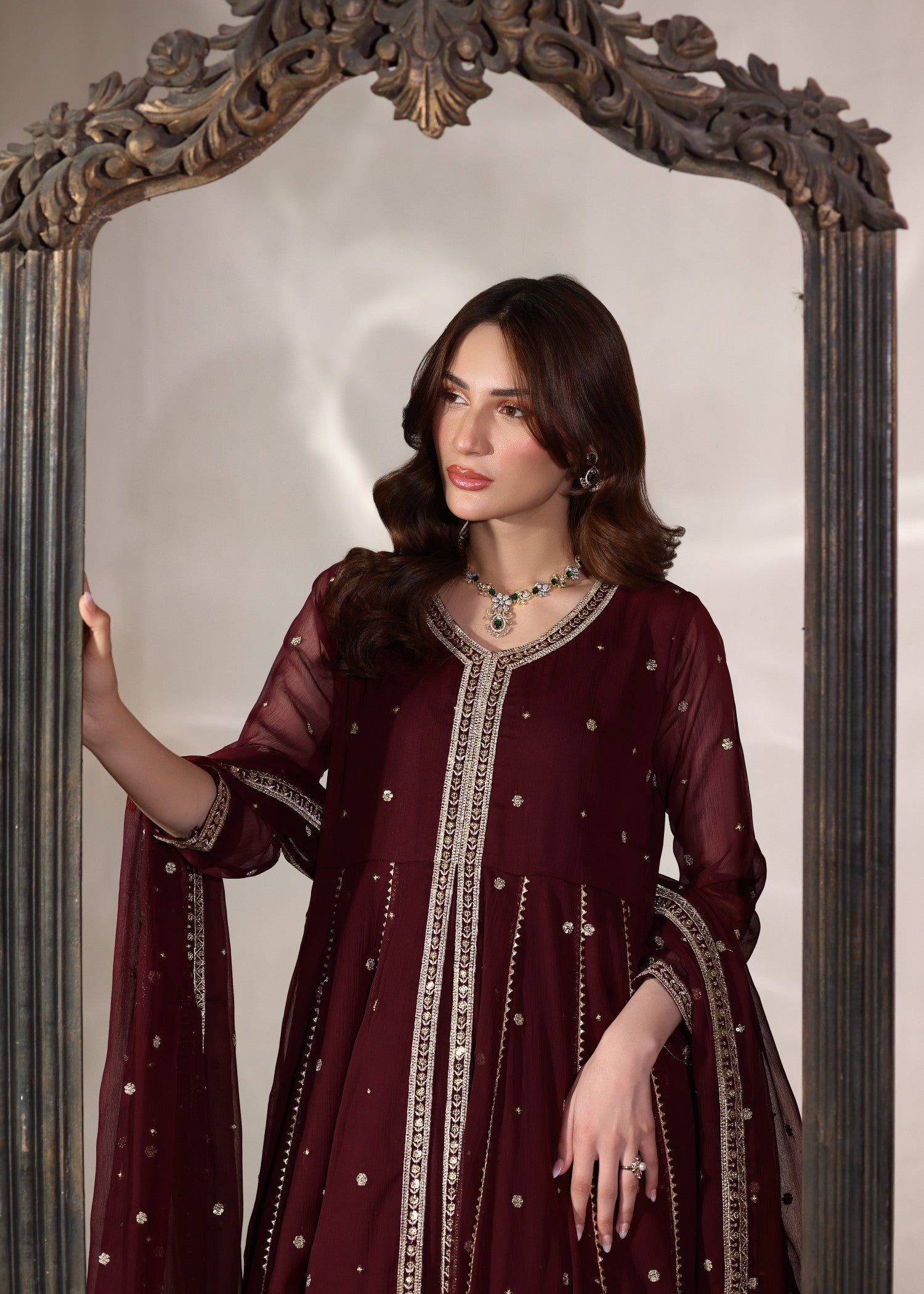 Abaan Zohan Velora Maroon Women 3pcs