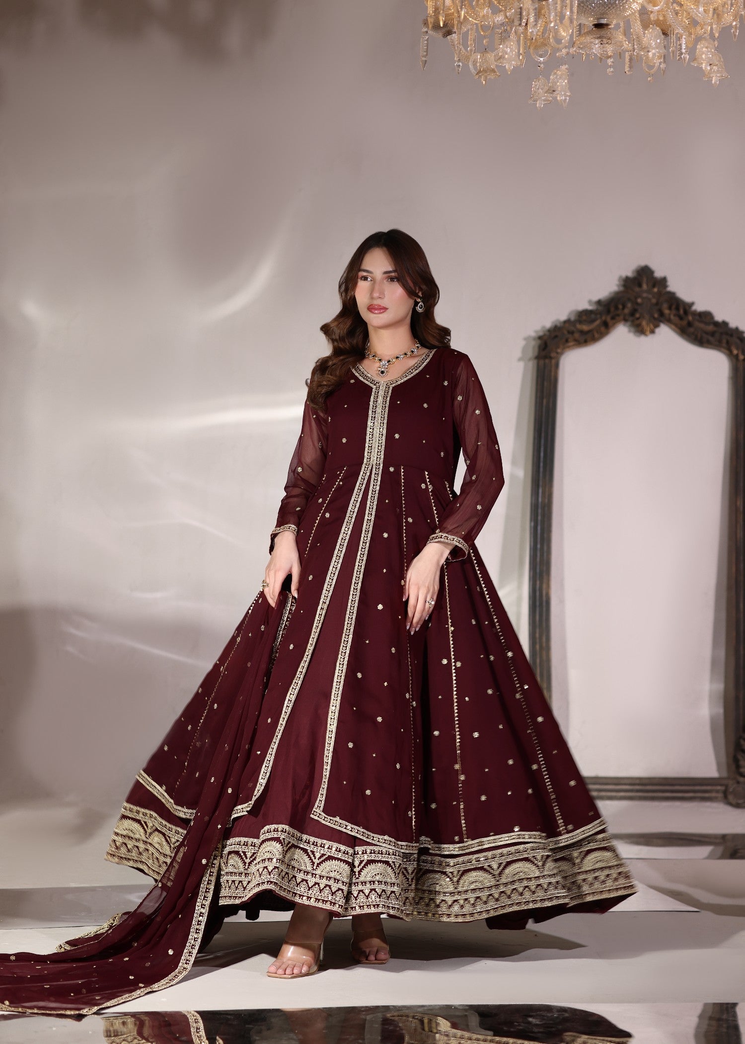 Abaan Zohan Velora Maroon Women 3pcs