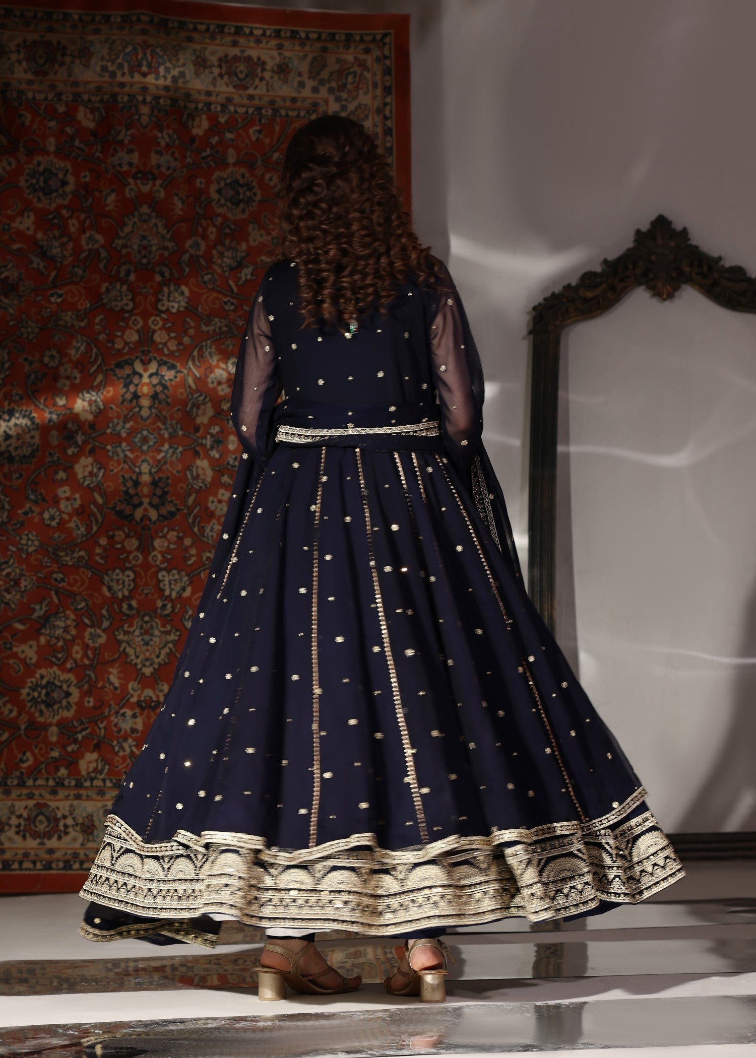 Abaan Zohan Velora Navy Blue Women 3pcs