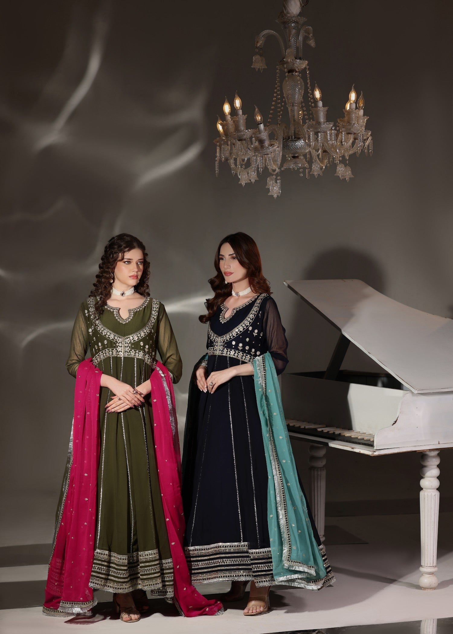 Abaan Zohan Hooriya Dark Olive Women 3pcs