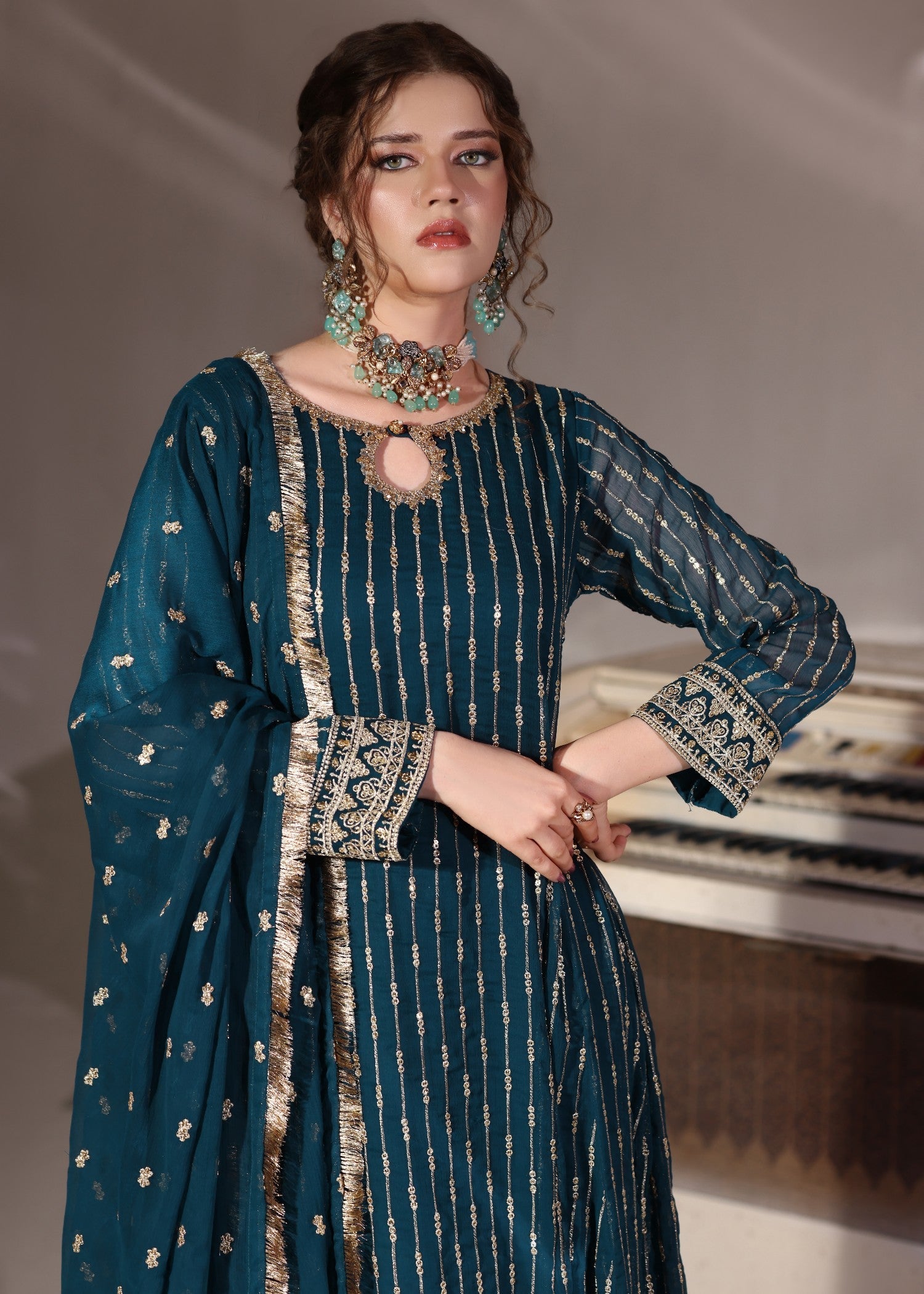 Abaan Zohan Ruby Peacock Women 3pcs