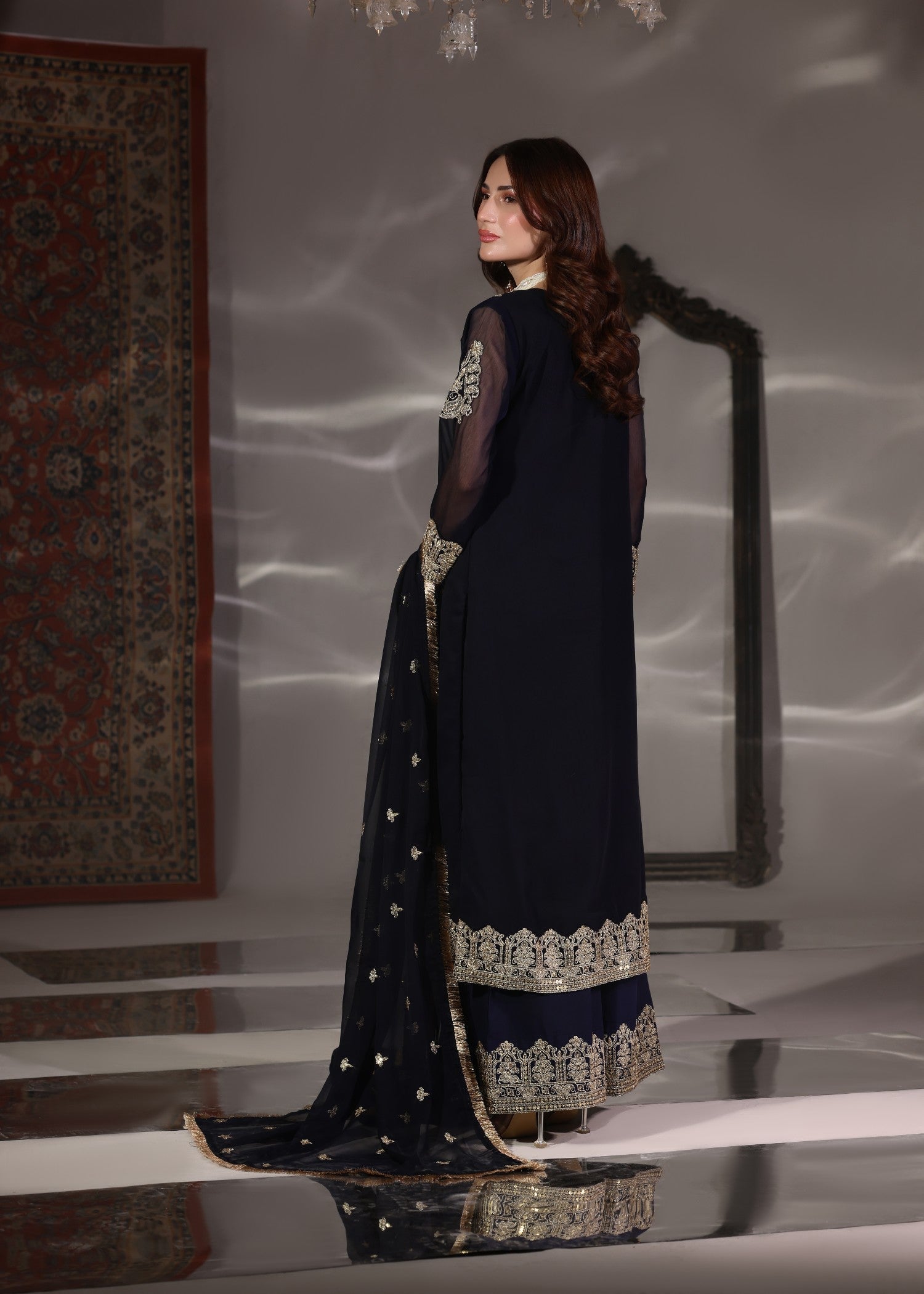 Abaan Zohan Andaz Navy Blue Women 3pcs