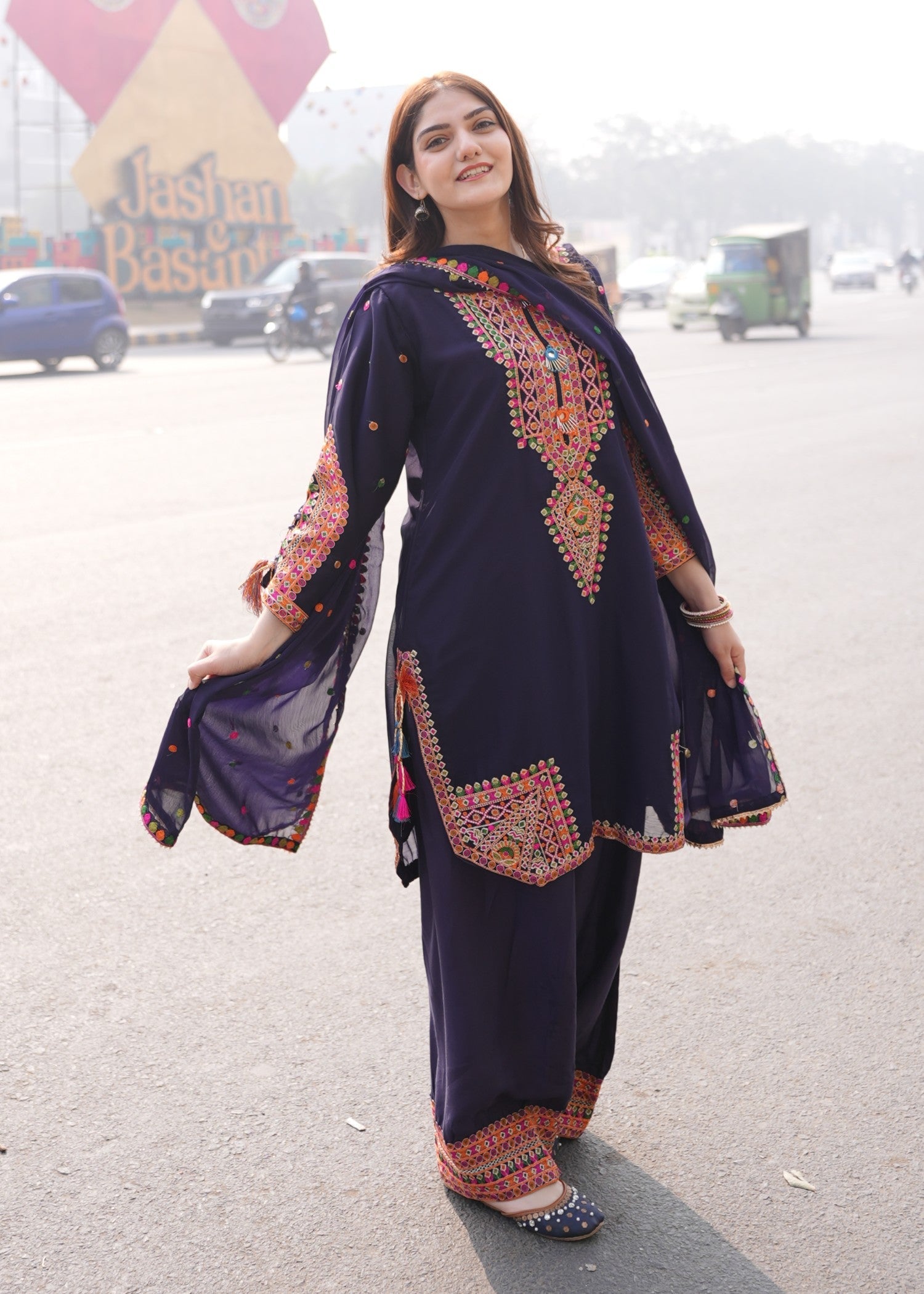 Rangoon Clothing Mulberry Blue Women 3pcs