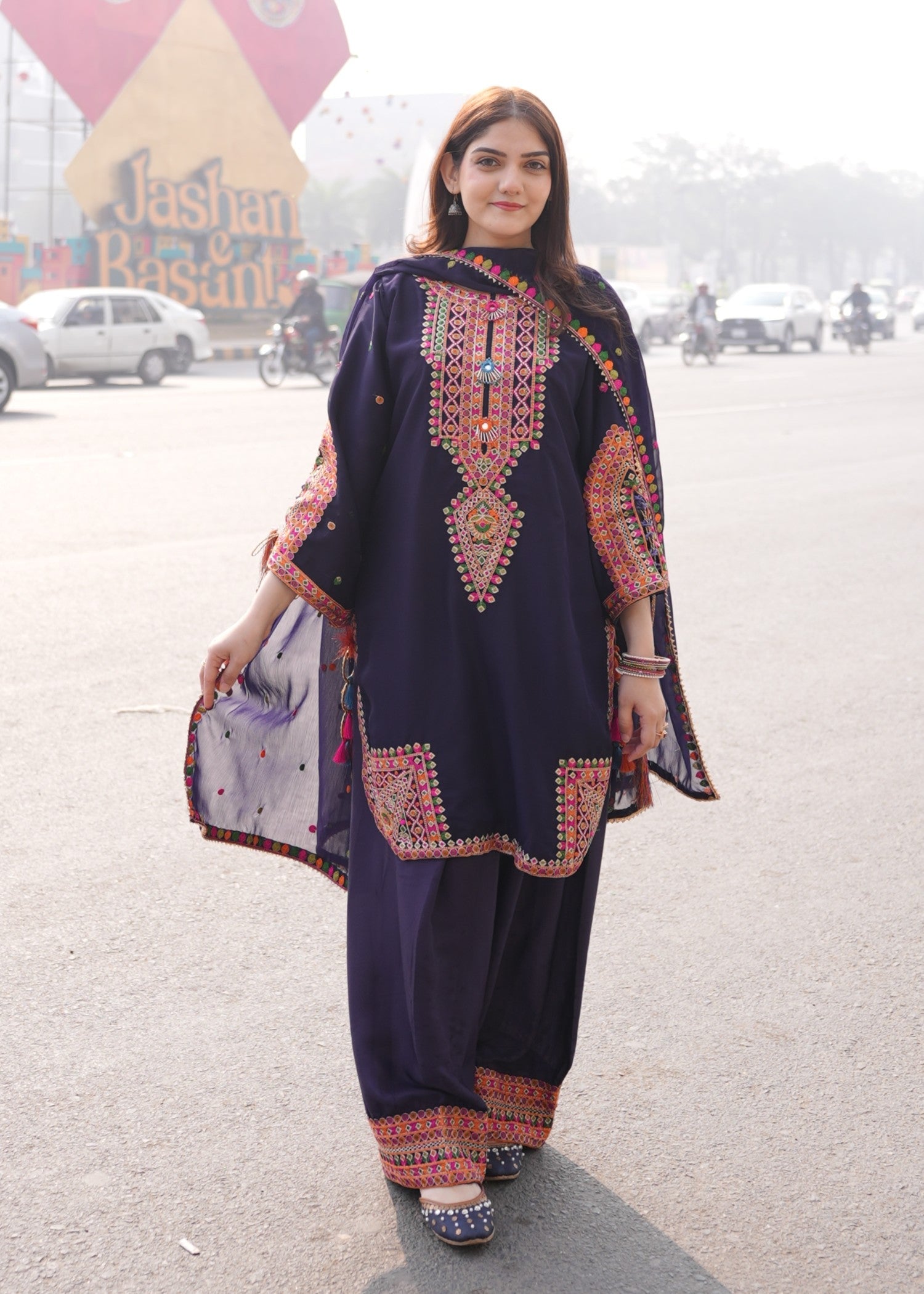 Rangoon Clothing Mulberry Blue Women 3pcs