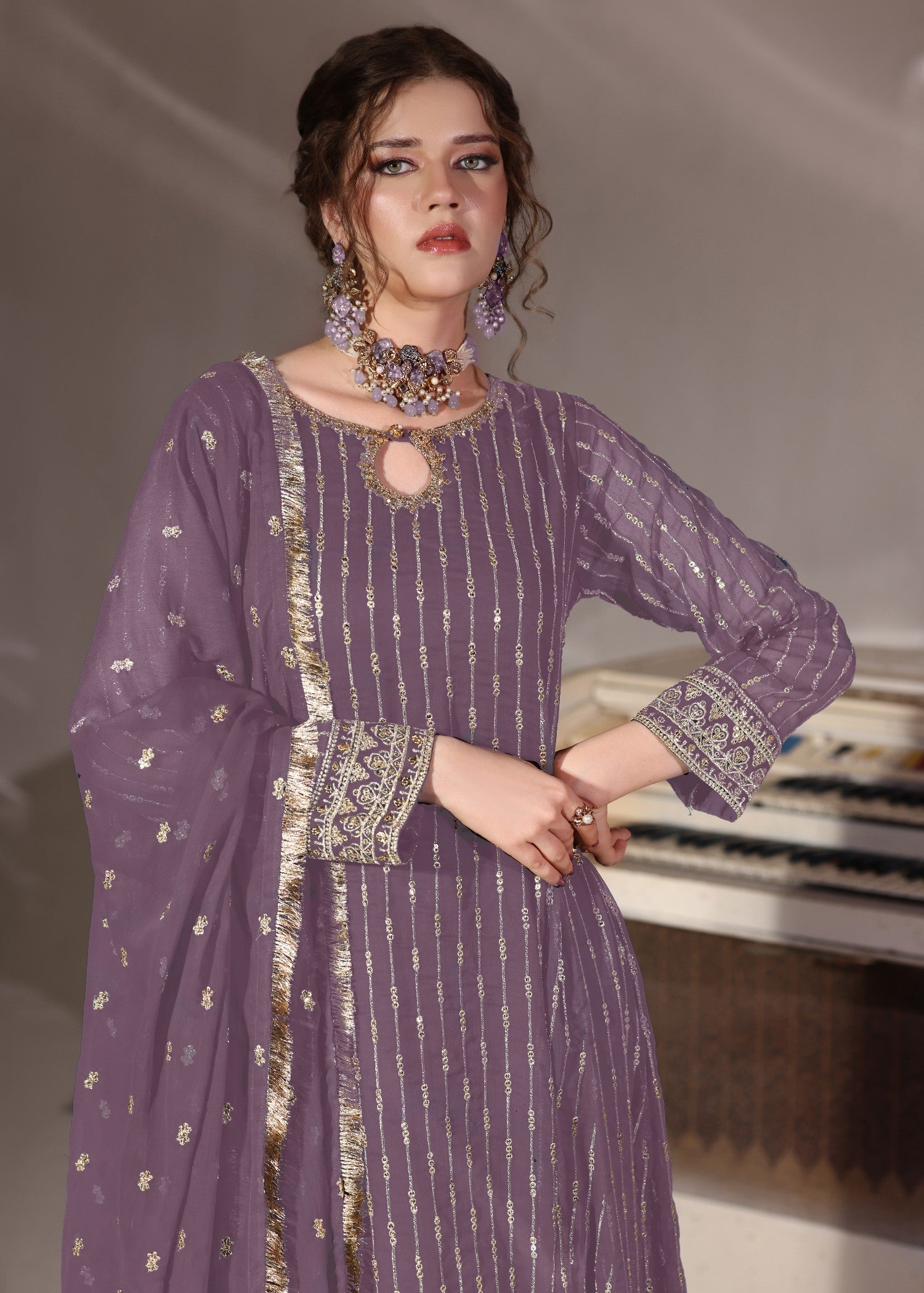 Abaan Zohan Ruby Mauve Women 3pcs