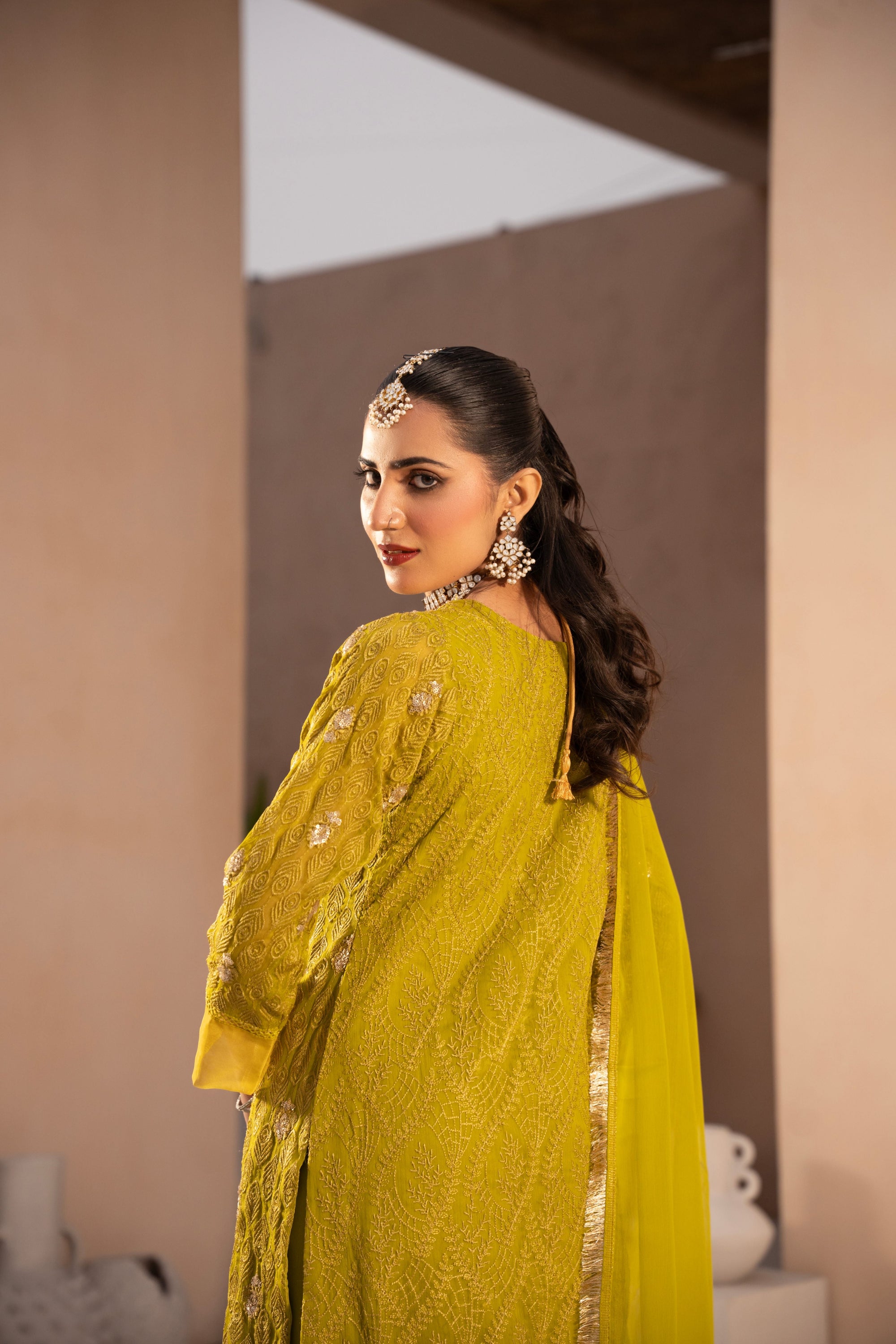 Manahils MS 04 CHARTREUSE Women 3pcs