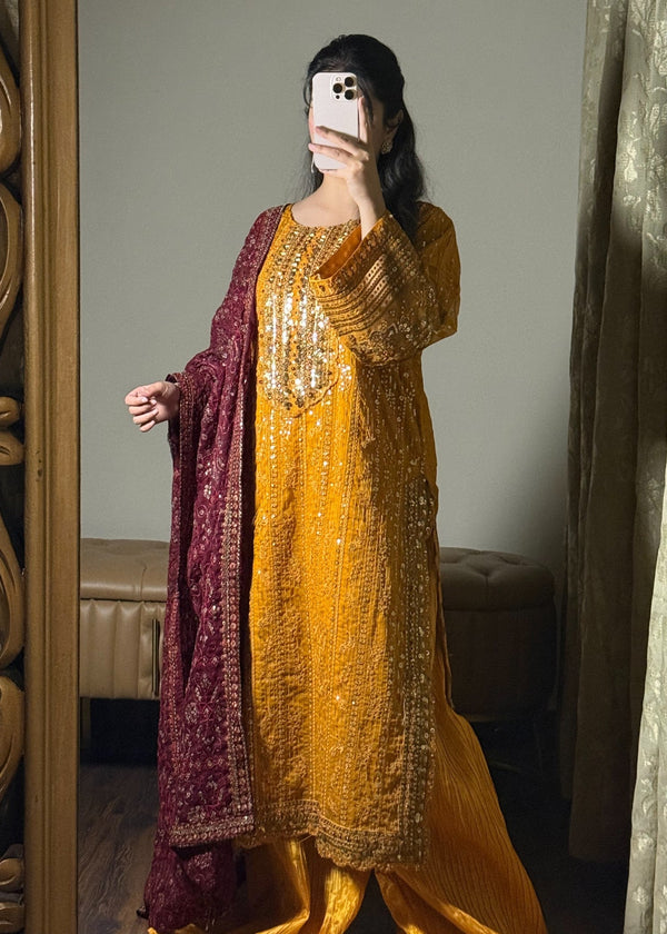 Four Season Boutique MALIHA CRUSH MUSTARD Women 3pcs