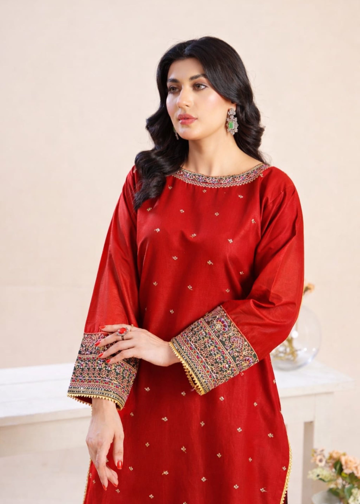Zeenat & Zoha Red Festive Women 3pcs