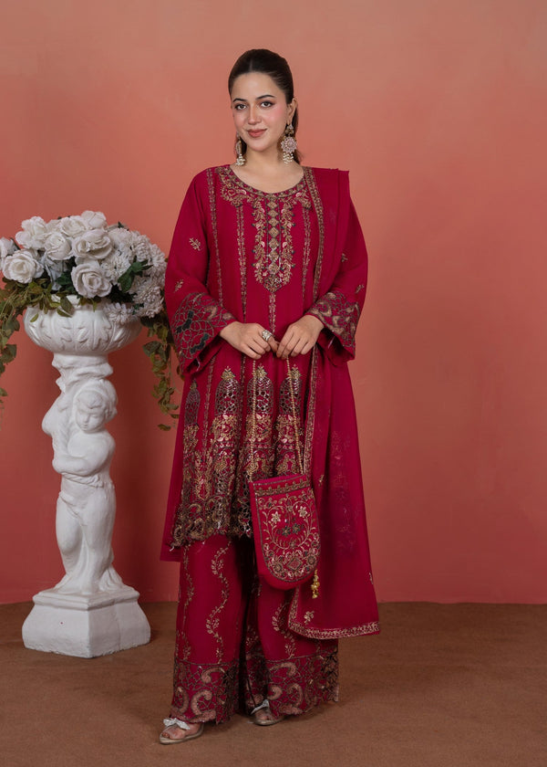 Four Season Boutique MEERA LASER FROK HOTPINK Women 4pcs