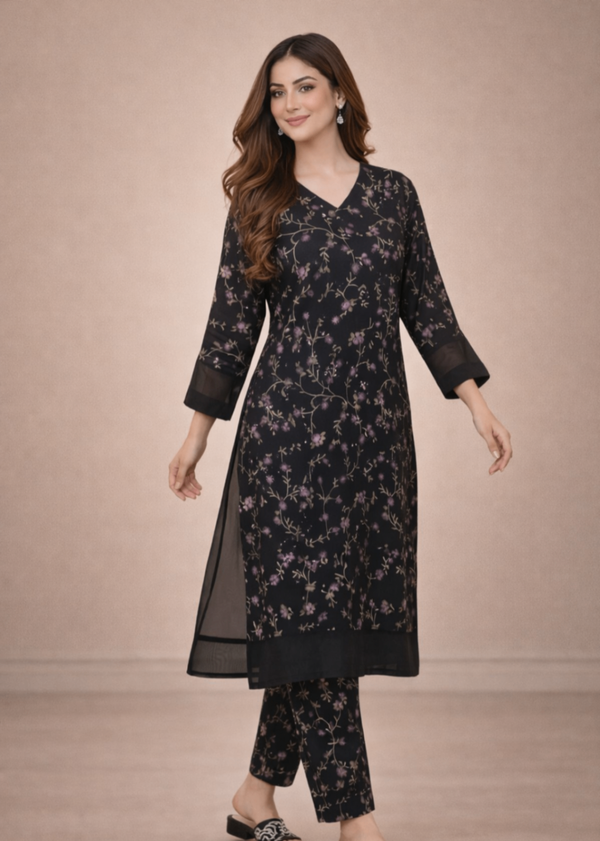 Bin Fatteh Fashion DIGITAL LINEN Women 2pcs